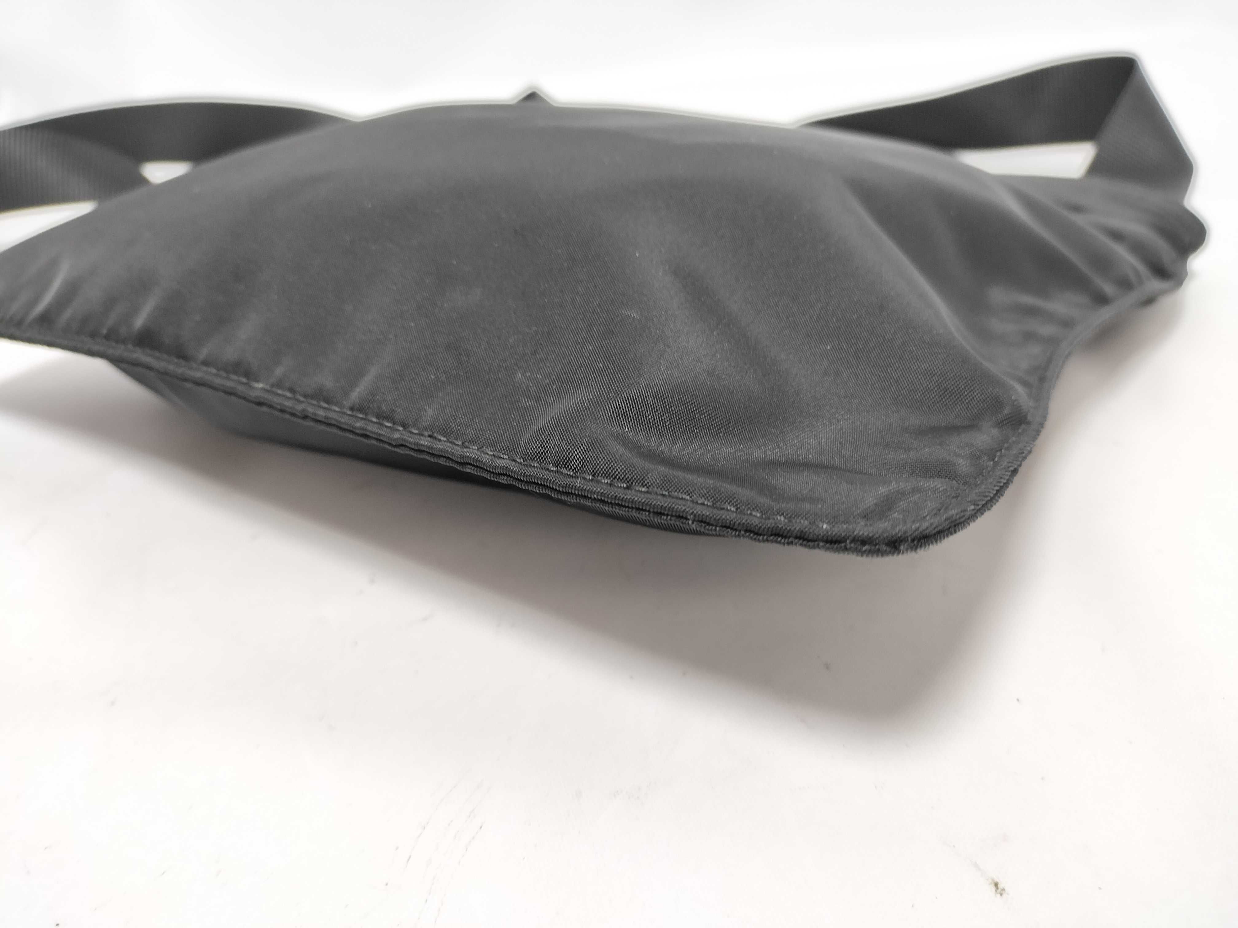 Nylon Prada Tessuto Nylon x Leather Shoulder Bag Black Shoulder Bag — view 8