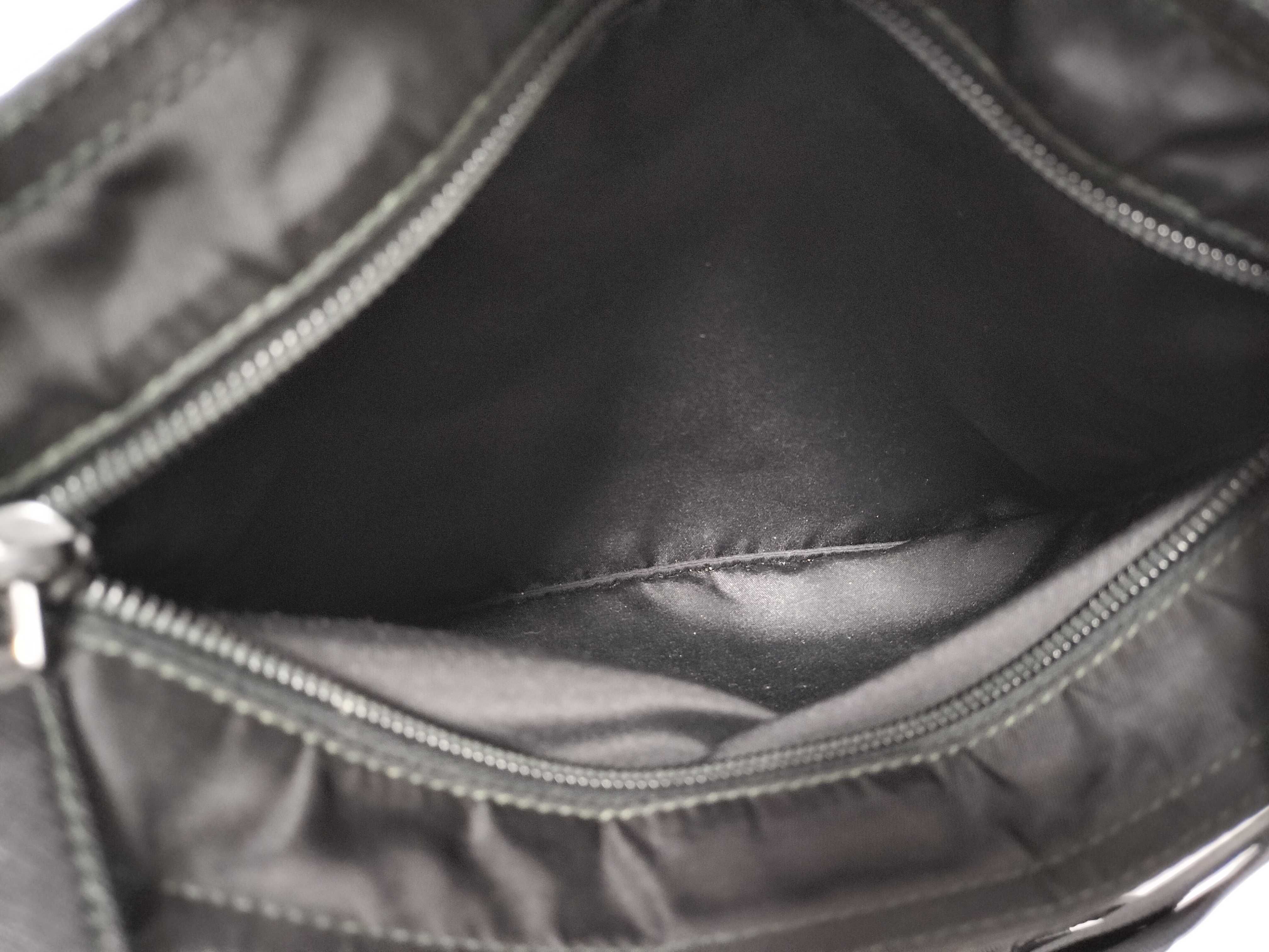 Nylon Prada Tessuto Nylon x Leather Shoulder Bag Black Shoulder Bag — view 9