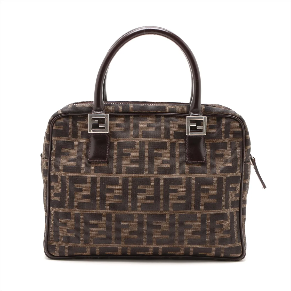 Zucca Canvas x Leather Handbag Brown — view 2