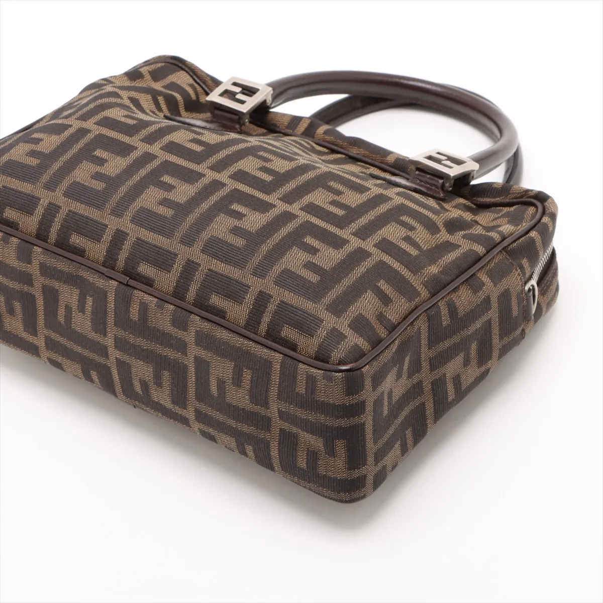 Zucca Canvas x Leather Handbag Brown — view 3