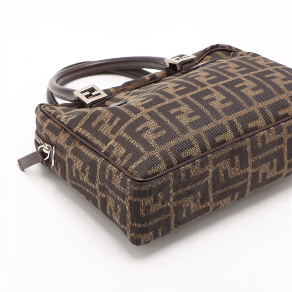 Zucca Canvas x Leather Handbag Brown — view 4