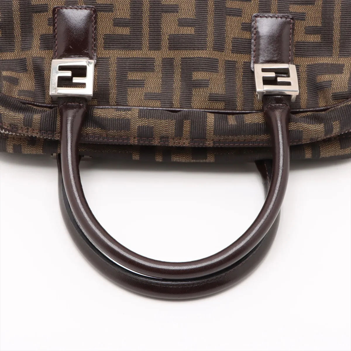 Zucca Canvas x Leather Handbag Brown — view 5