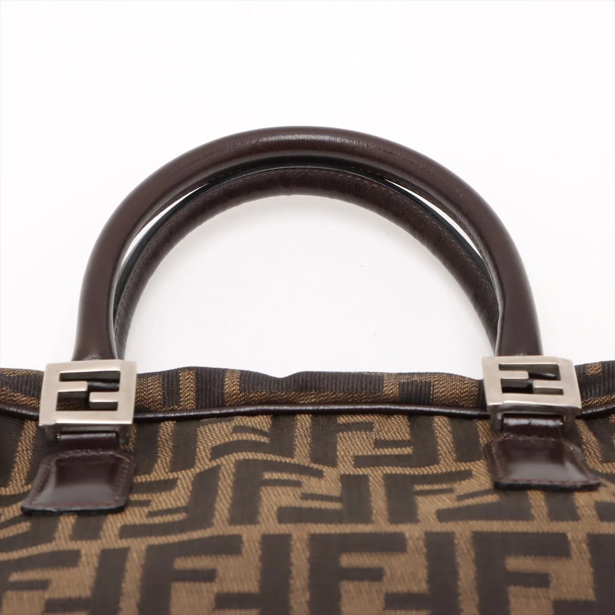 Zucca Canvas x Leather Handbag Brown — view 6