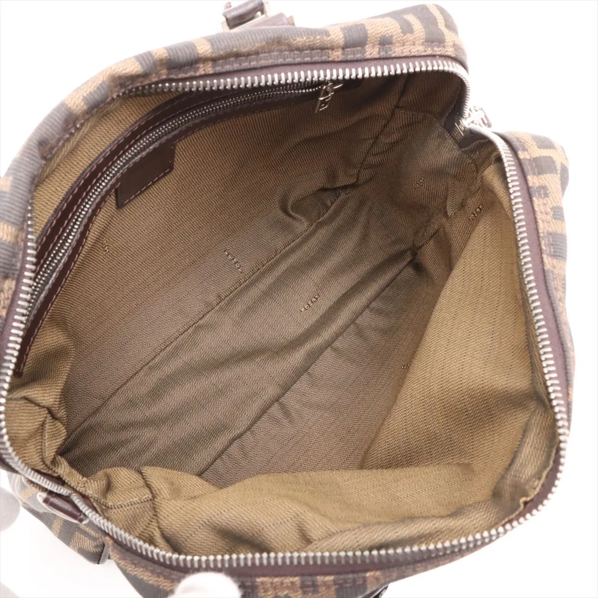 Zucca Canvas x Leather Handbag Brown — view 7