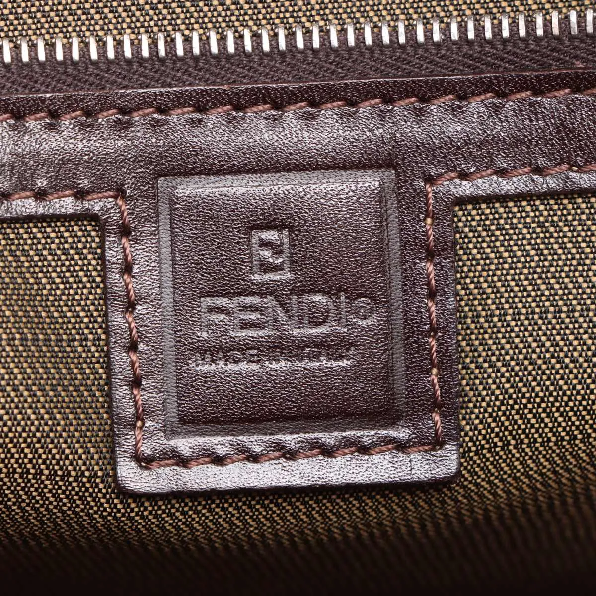 Zucca Canvas x Leather Handbag Brown — view 9