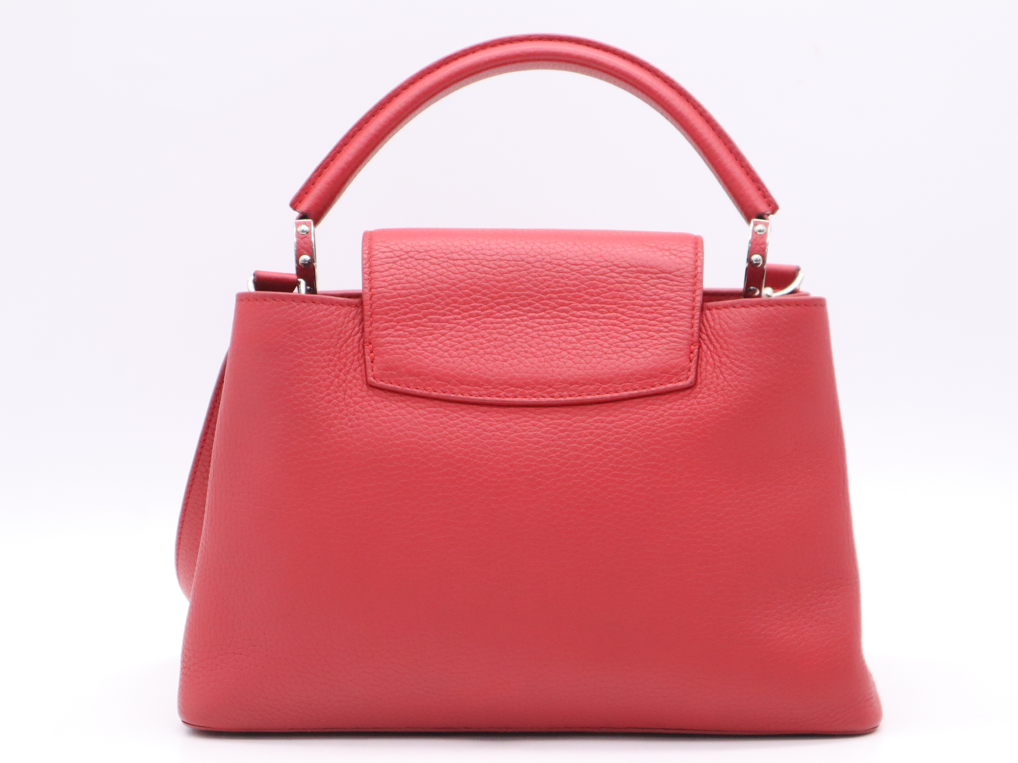 M42237 Taurillon Leather Capucines PM Red Handbag with Shoulder Strap — view 2
