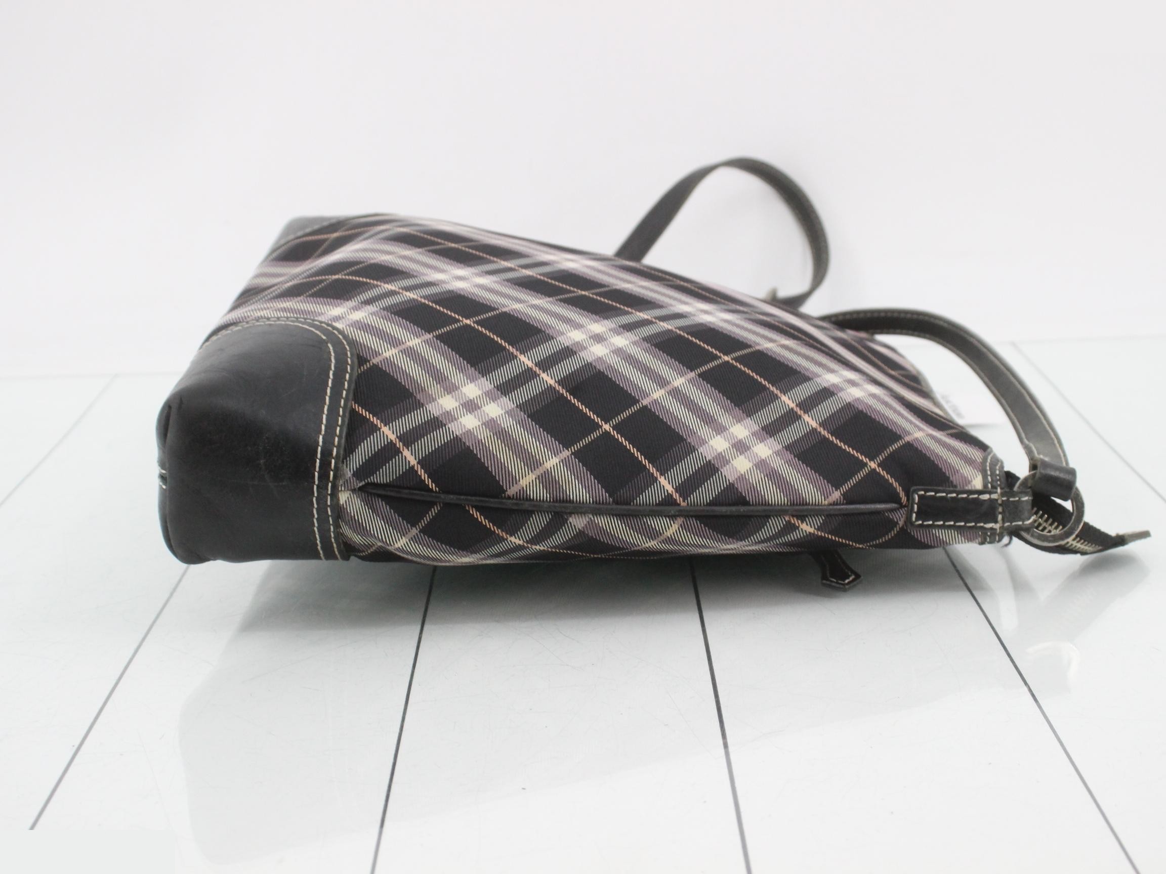 Blue Label Canvas Leather Shoulder Bag — view 3