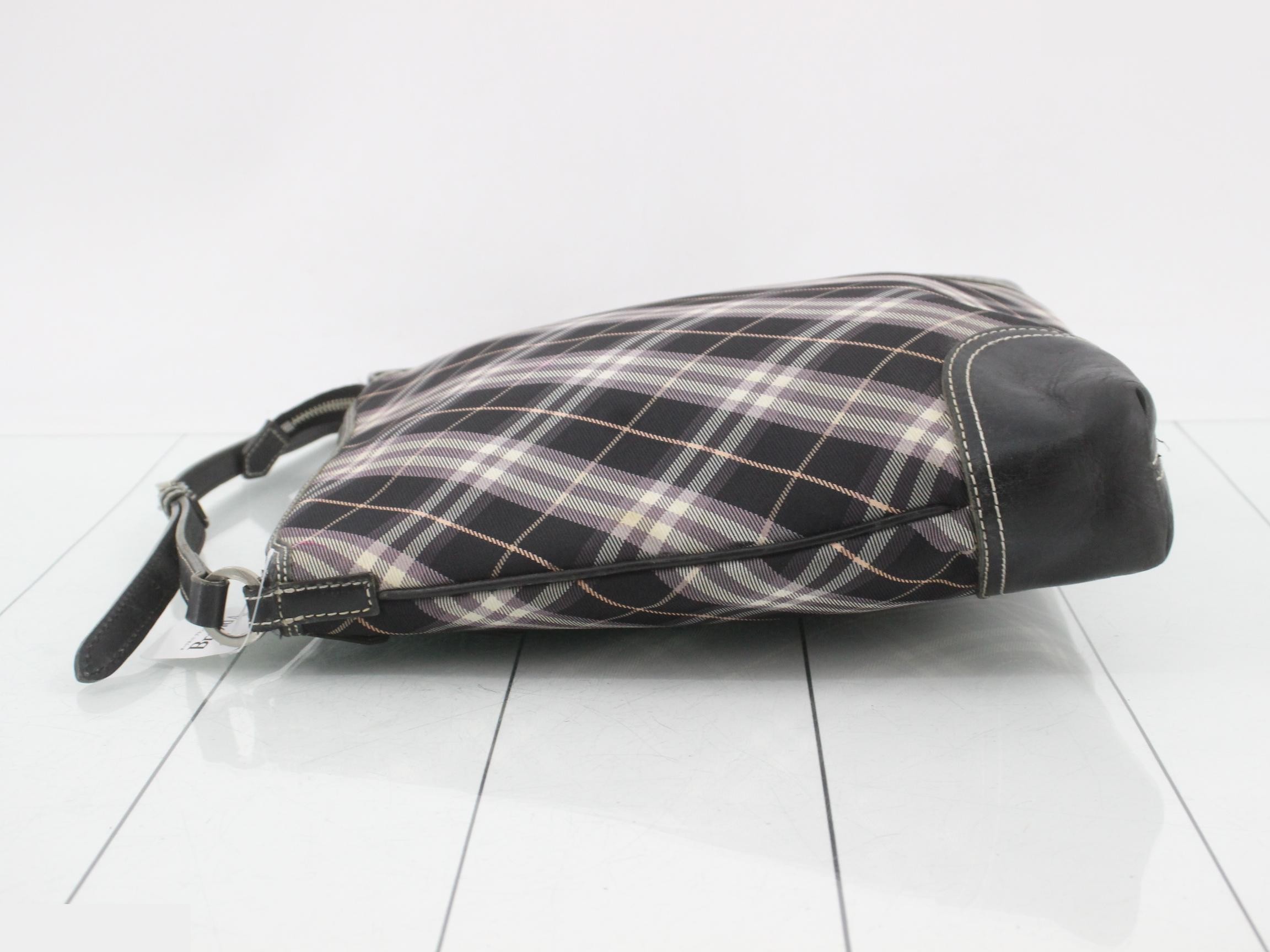 Blue Label Canvas Leather Shoulder Bag — view 4