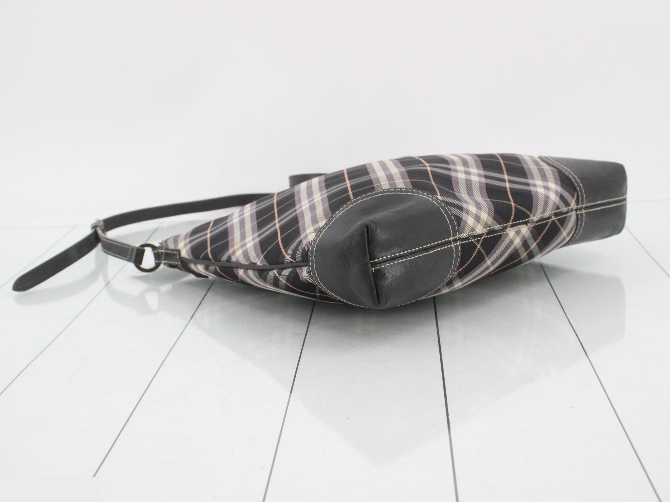 Blue Label Canvas Leather Shoulder Bag — view 5