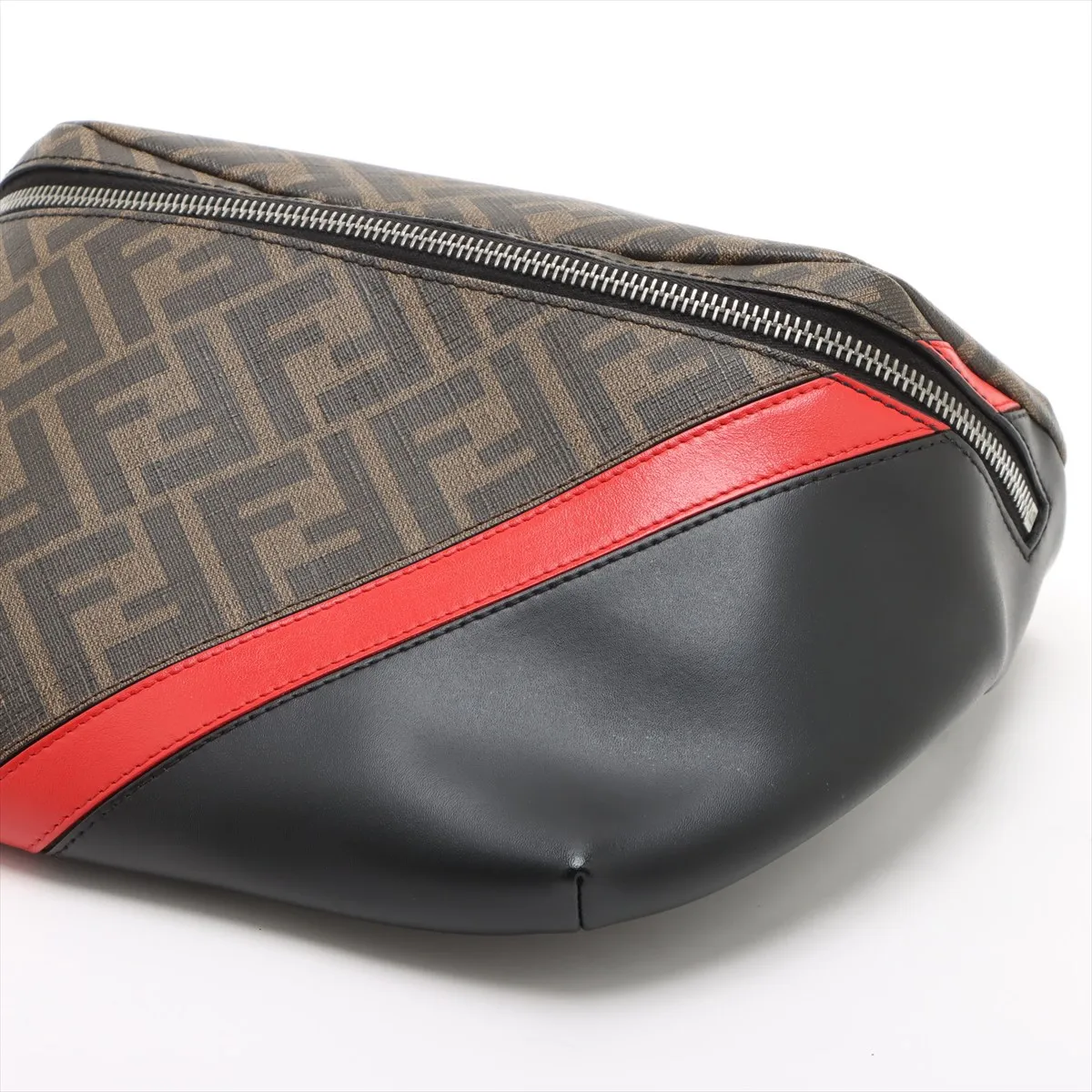 Zucca PVC x Leather Body Bag Brown x Black x Red 7VA434 — view 3