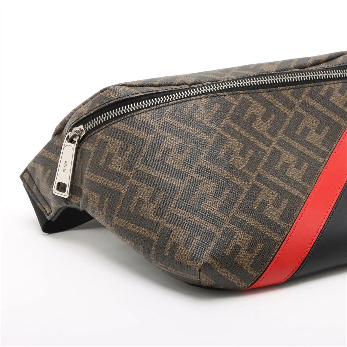 Zucca PVC x Leather Body Bag Brown x Black x Red 7VA434 — view 4
