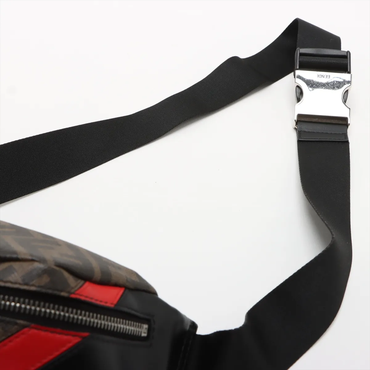 Zucca PVC x Leather Body Bag Brown x Black x Red 7VA434 — view 5