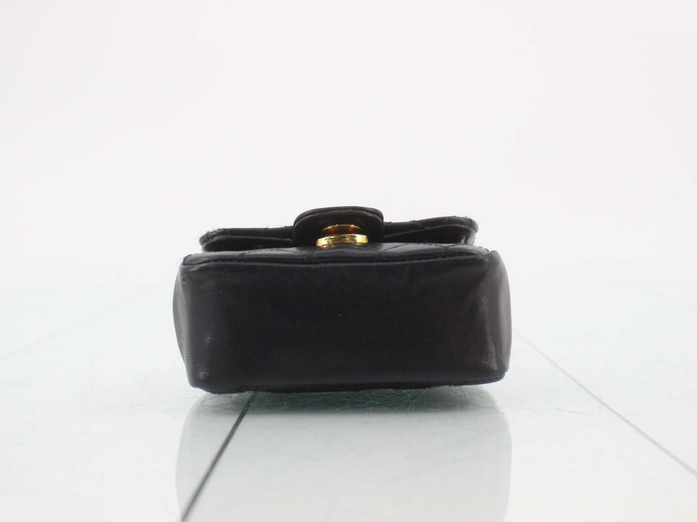 Mini Matelassé waist pouch with chain belt — view 3