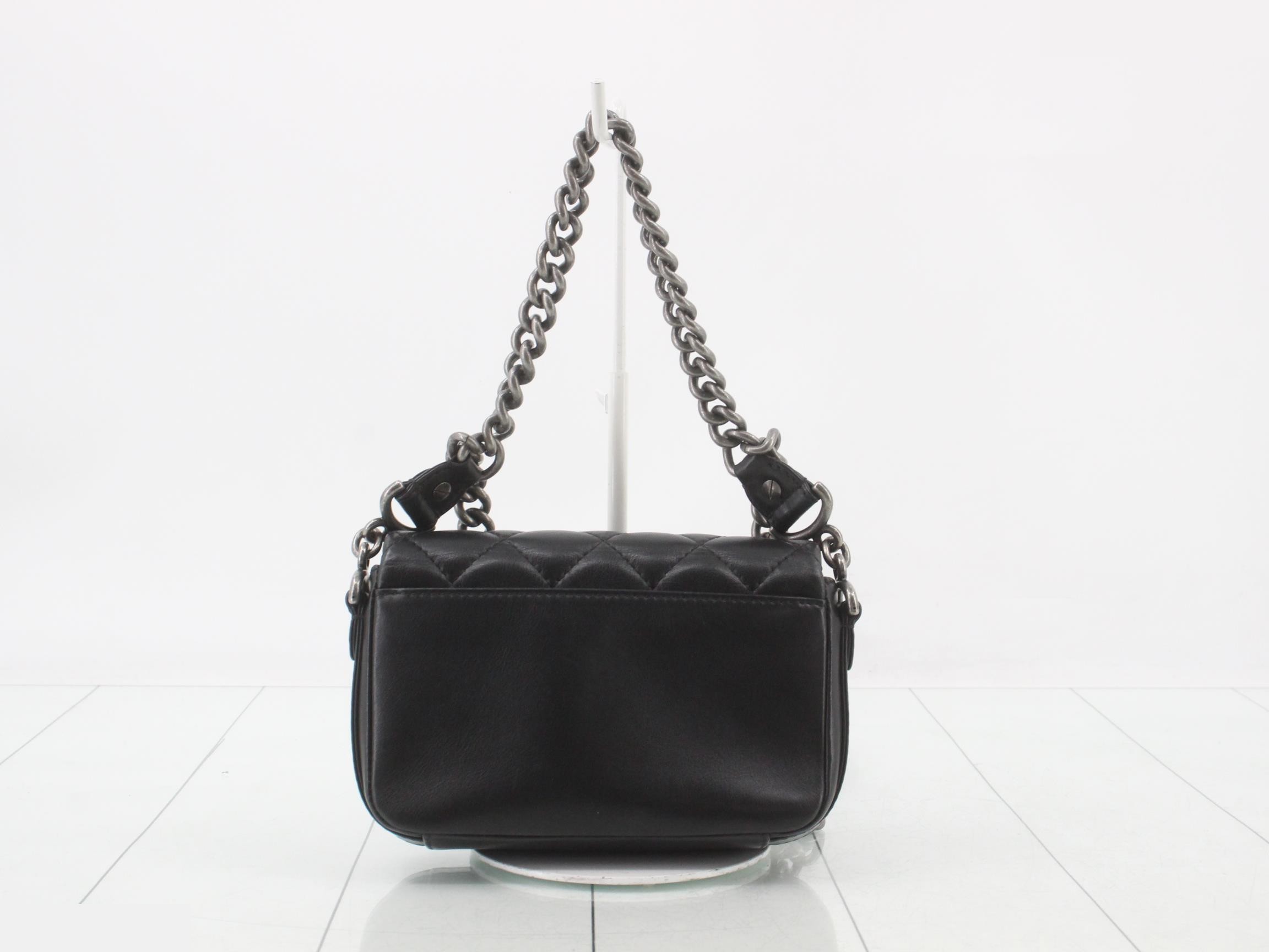 Leather Messenger Chain Shoulder Bag — view 2