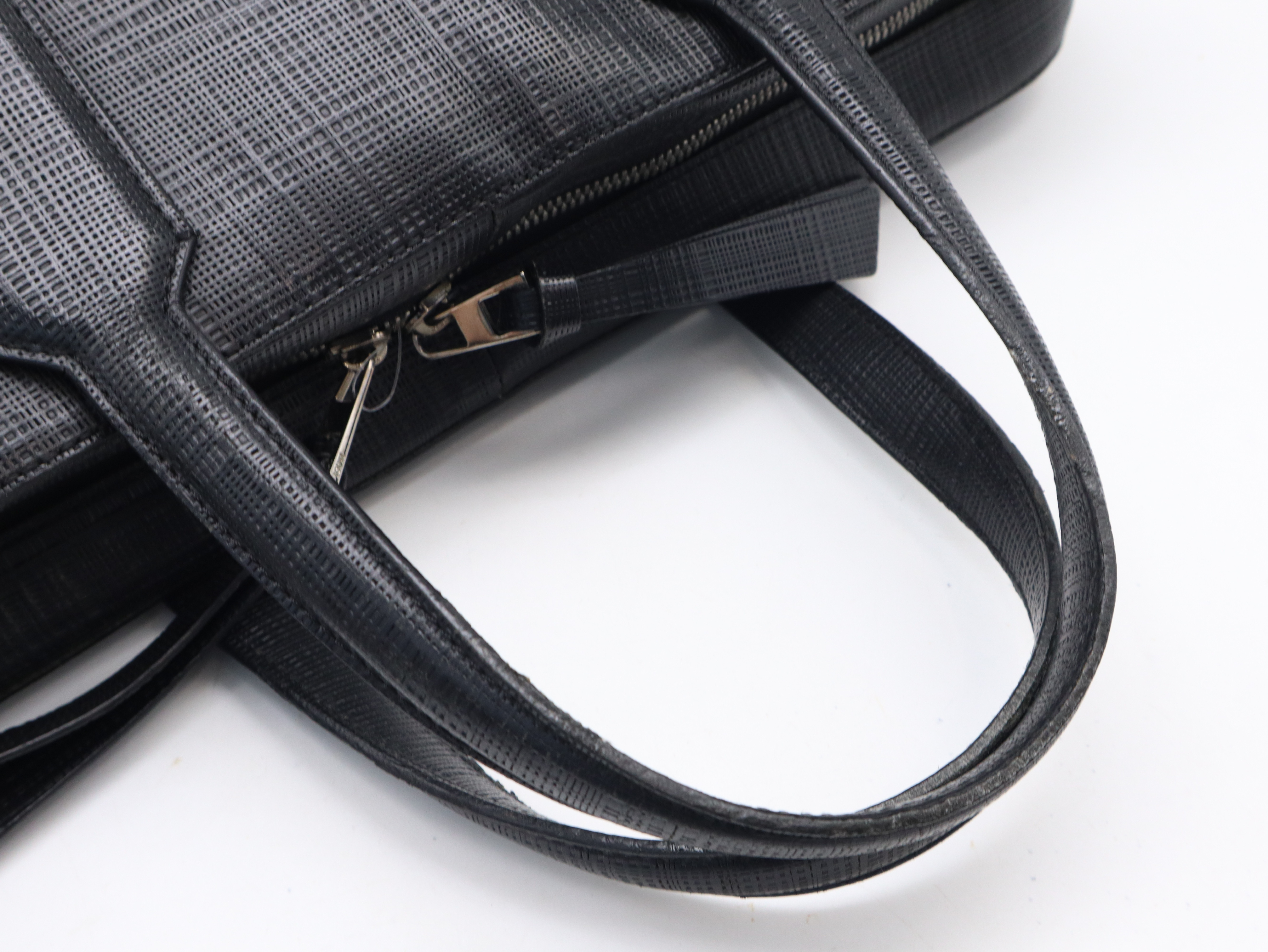Leather Goya Briefcase Black Business Bag — view 6