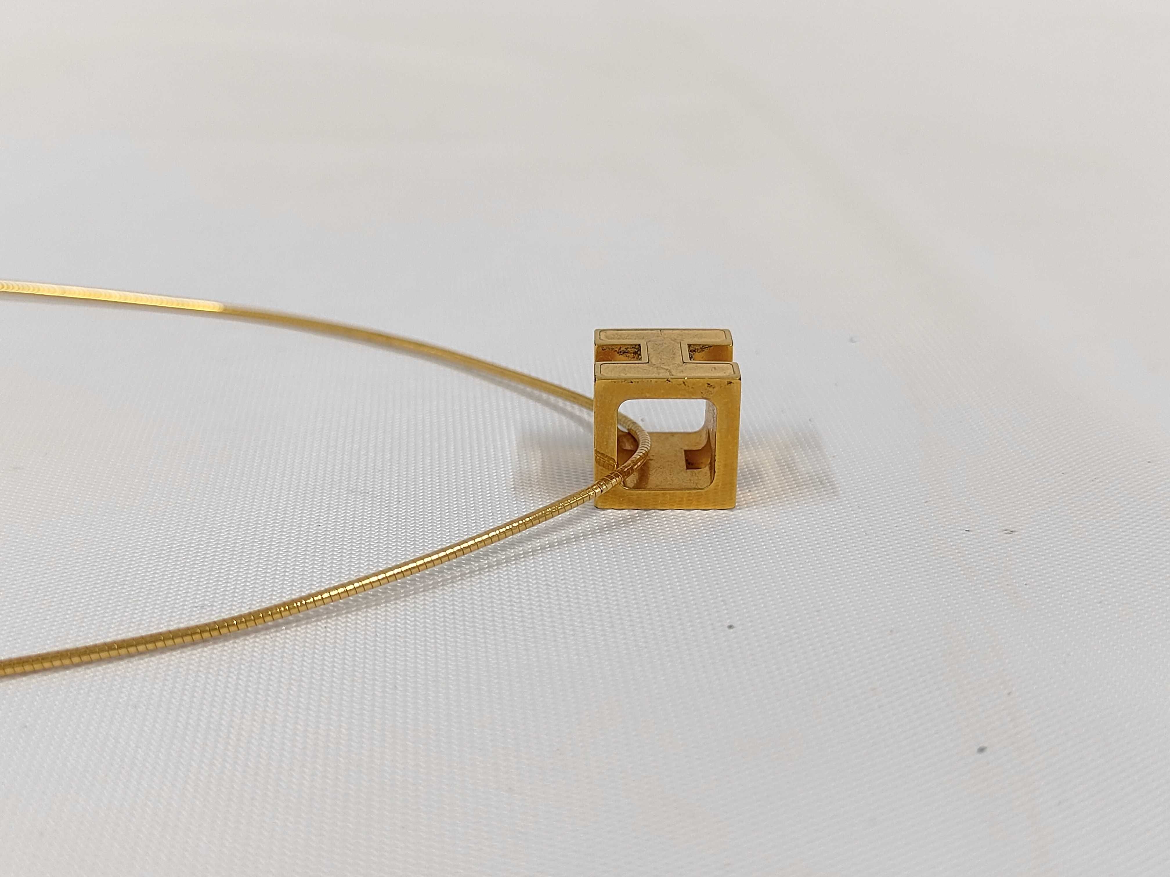 Hermès H-Cube Gold Necklace — view 3