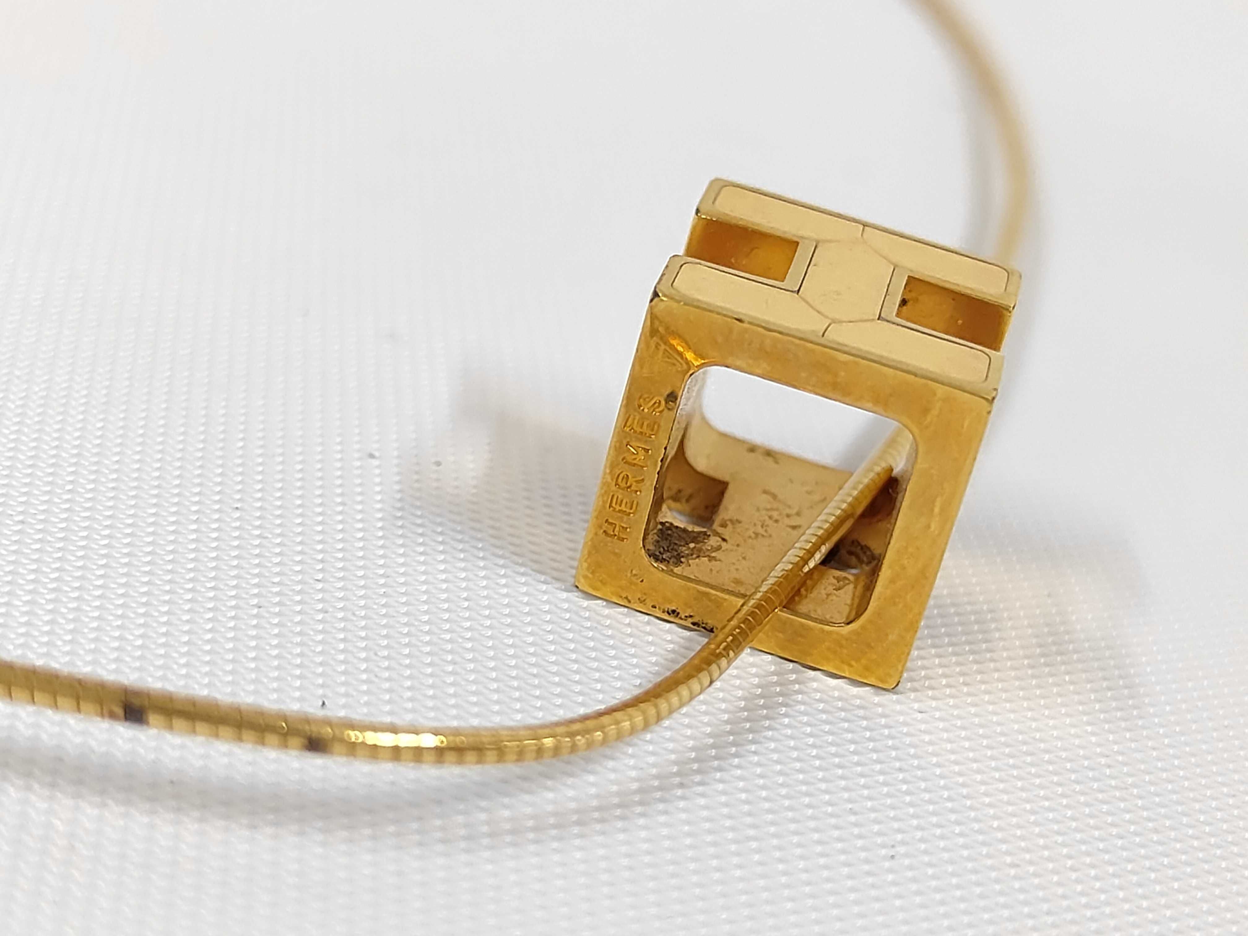 Hermès H-Cube Gold Necklace — view 4