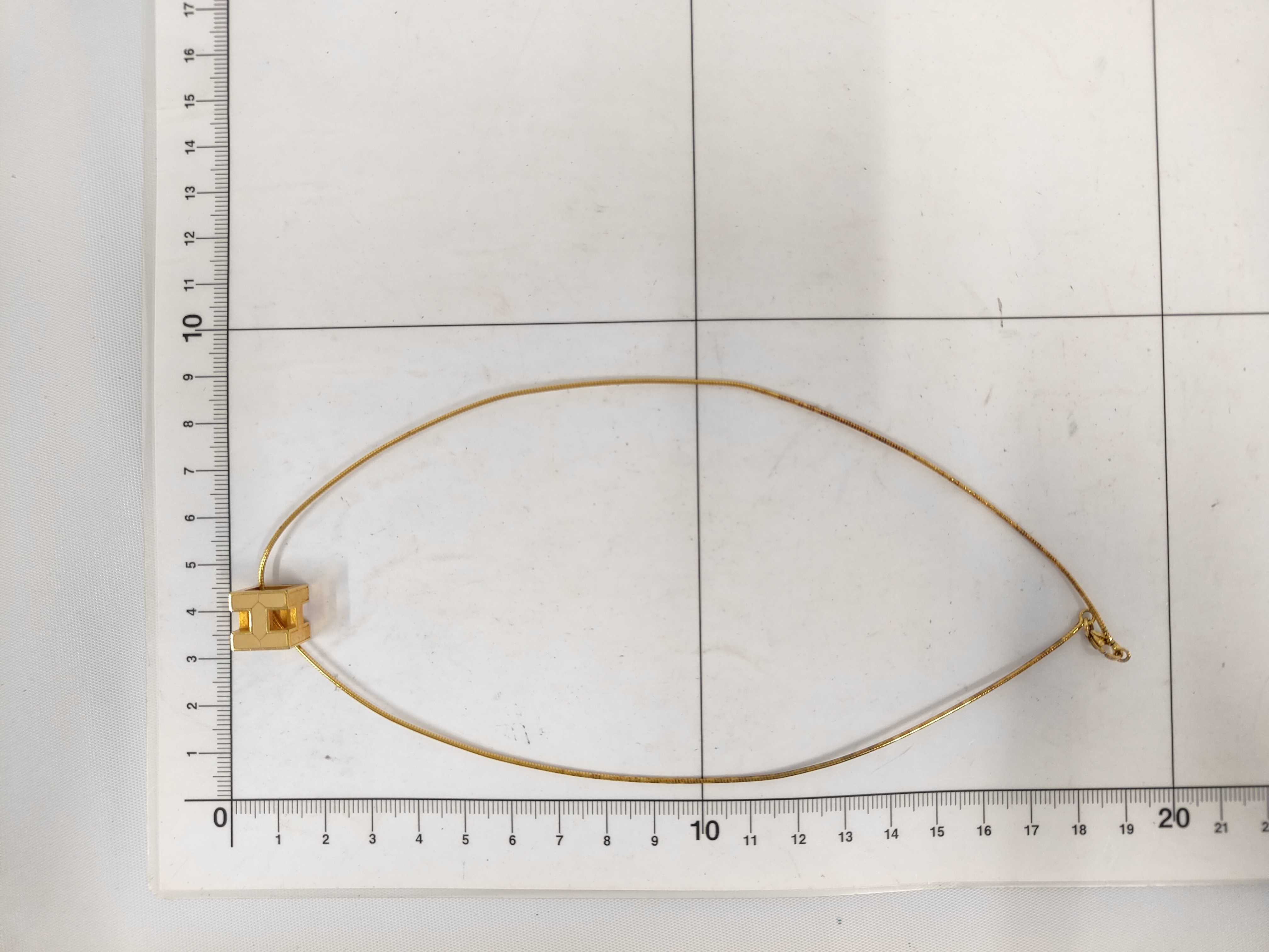Hermès H-Cube Gold Necklace — view 7