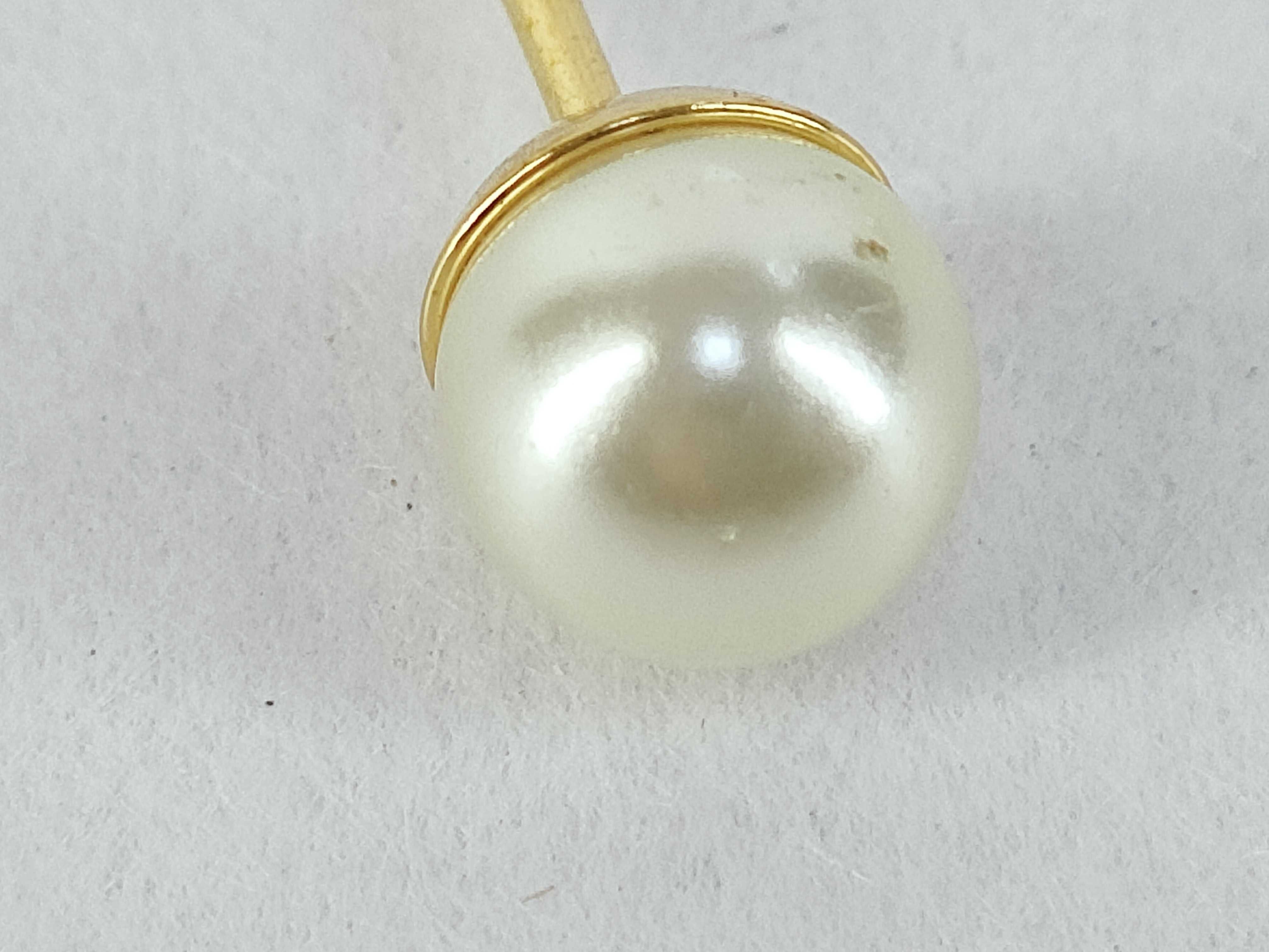 Tribal Resin Pearl Earrings — view 5