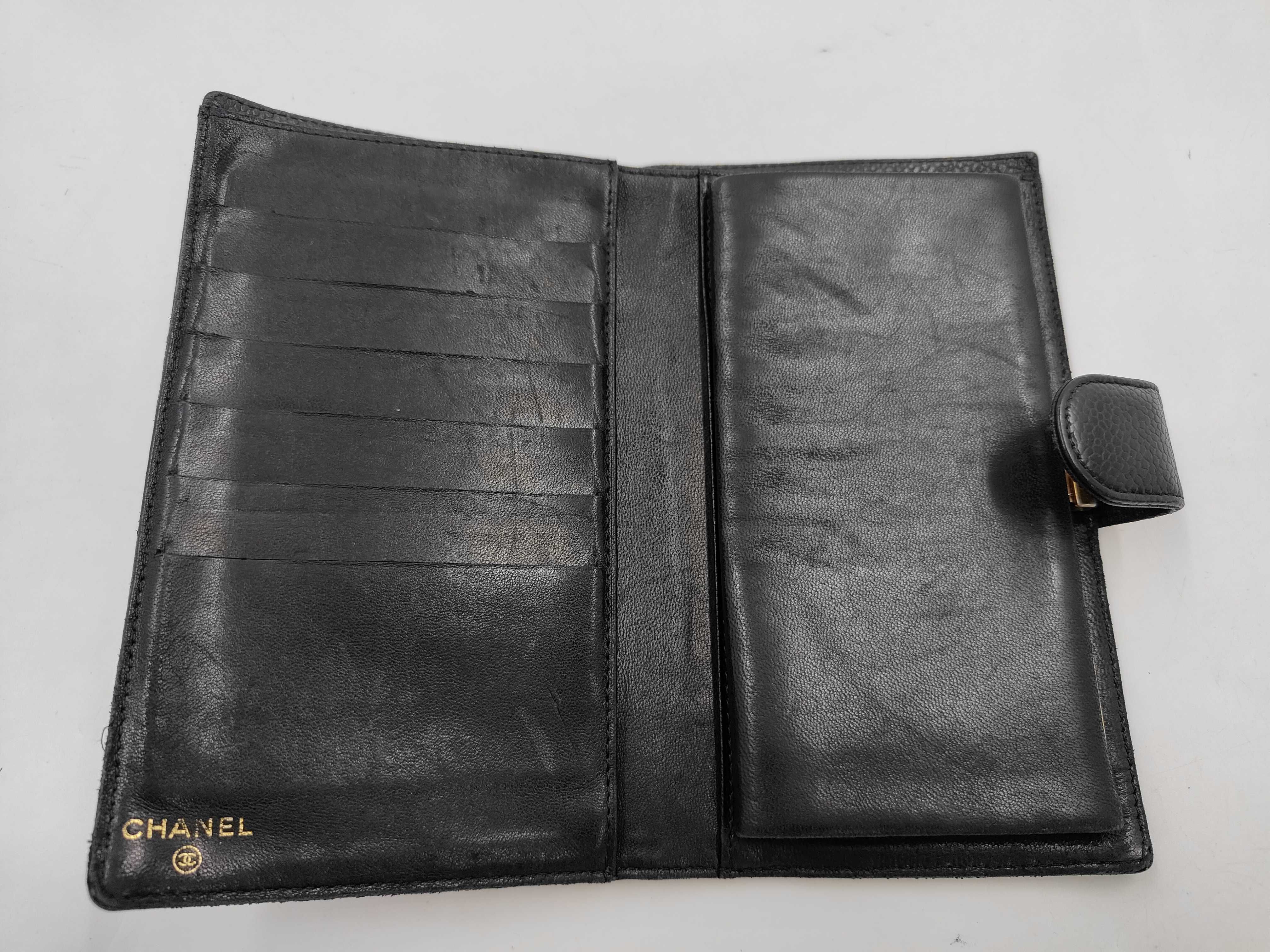 Coco Mark Caviar Leather Long Wallet — view 8
