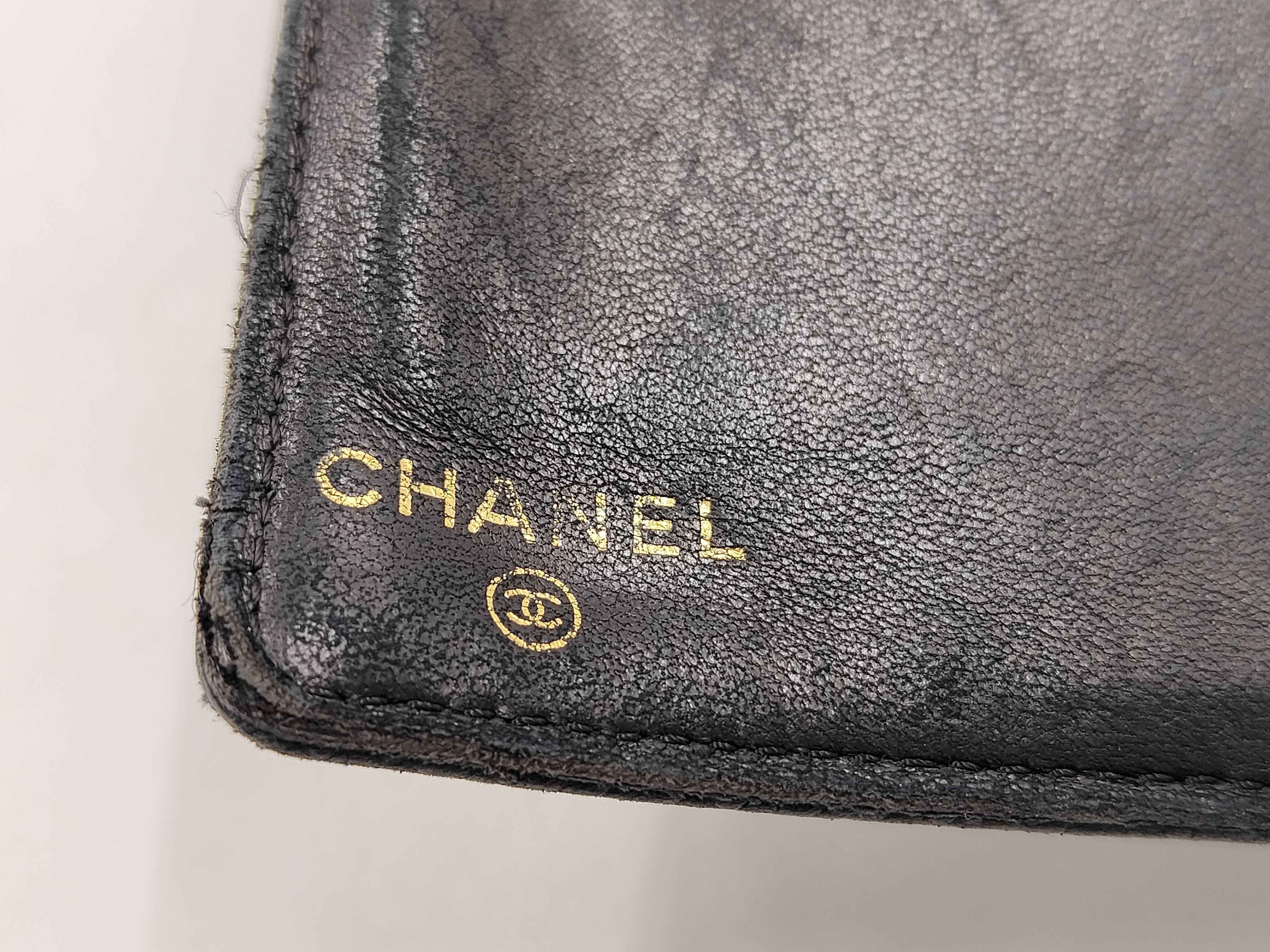 Coco Mark Caviar Leather Long Wallet — view 9