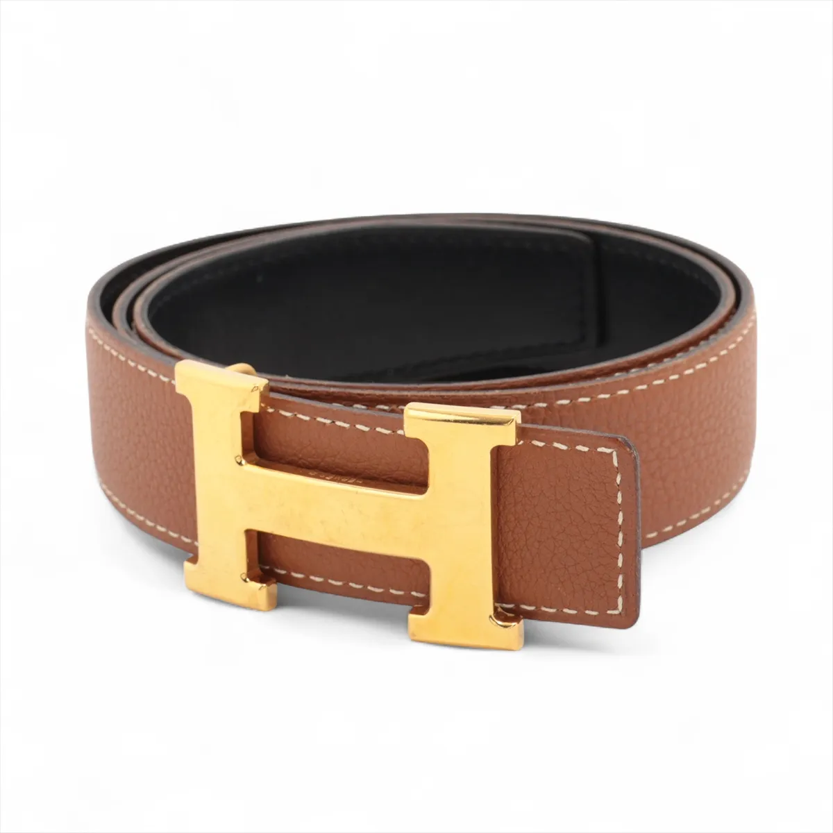 H-belt G:2003 Belt 74 GP x Leather Gold x Black