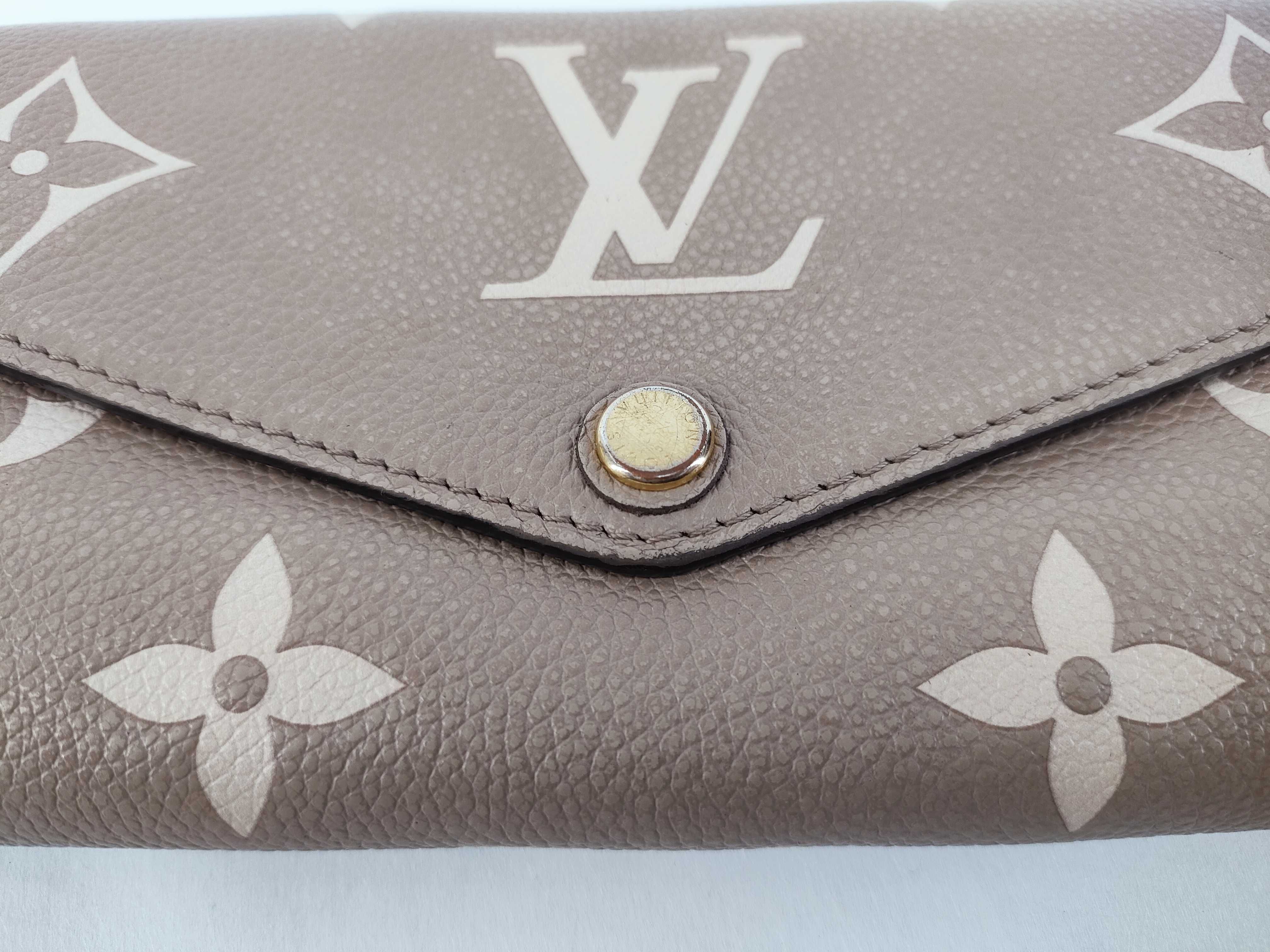 Monogram Louis Vuitton Empreinte Portefeuille Sarah Bicolor Tourterelle M81049 RFID Wallet — view 8