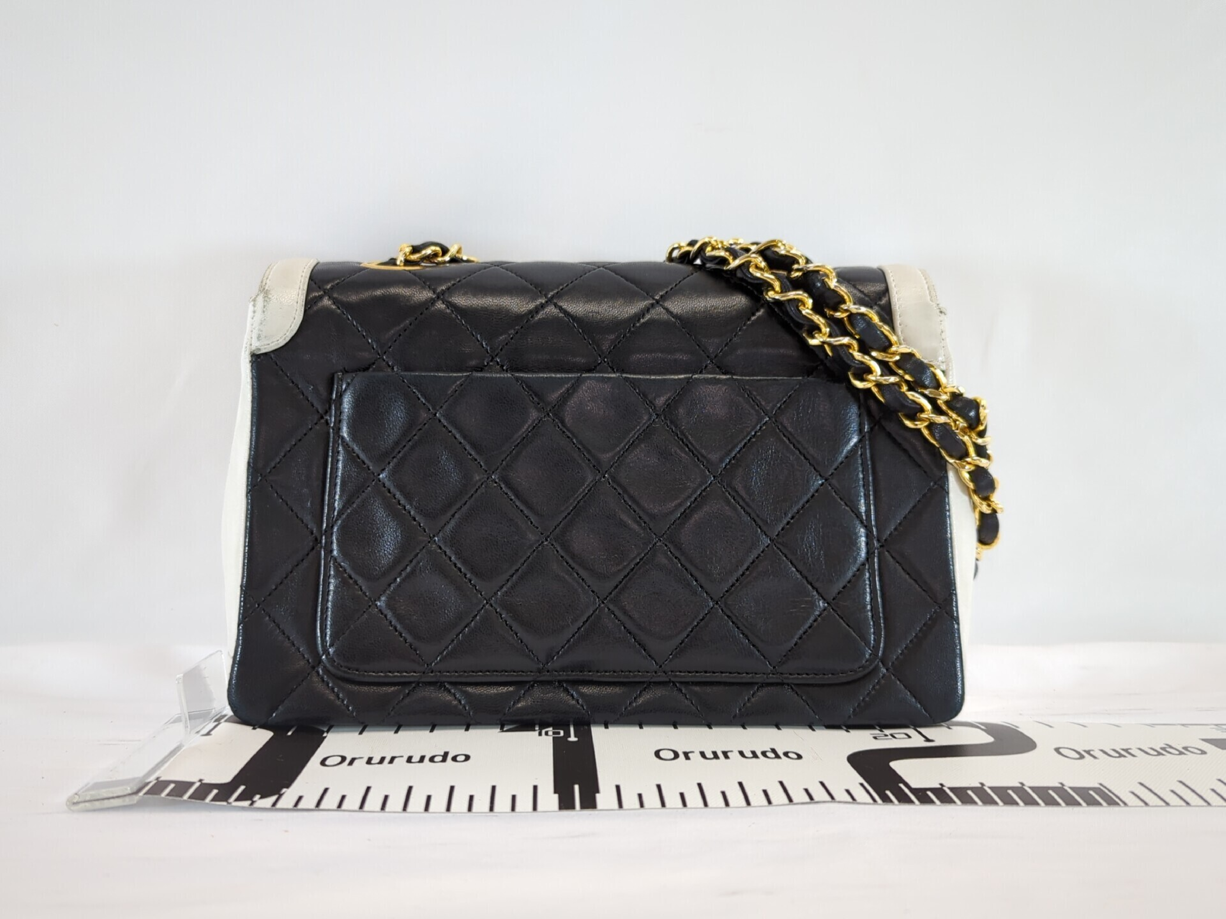 Lambskin Mini Matelassé Bicolor Shoulder Bag with Pouch (Series 1) — view 2