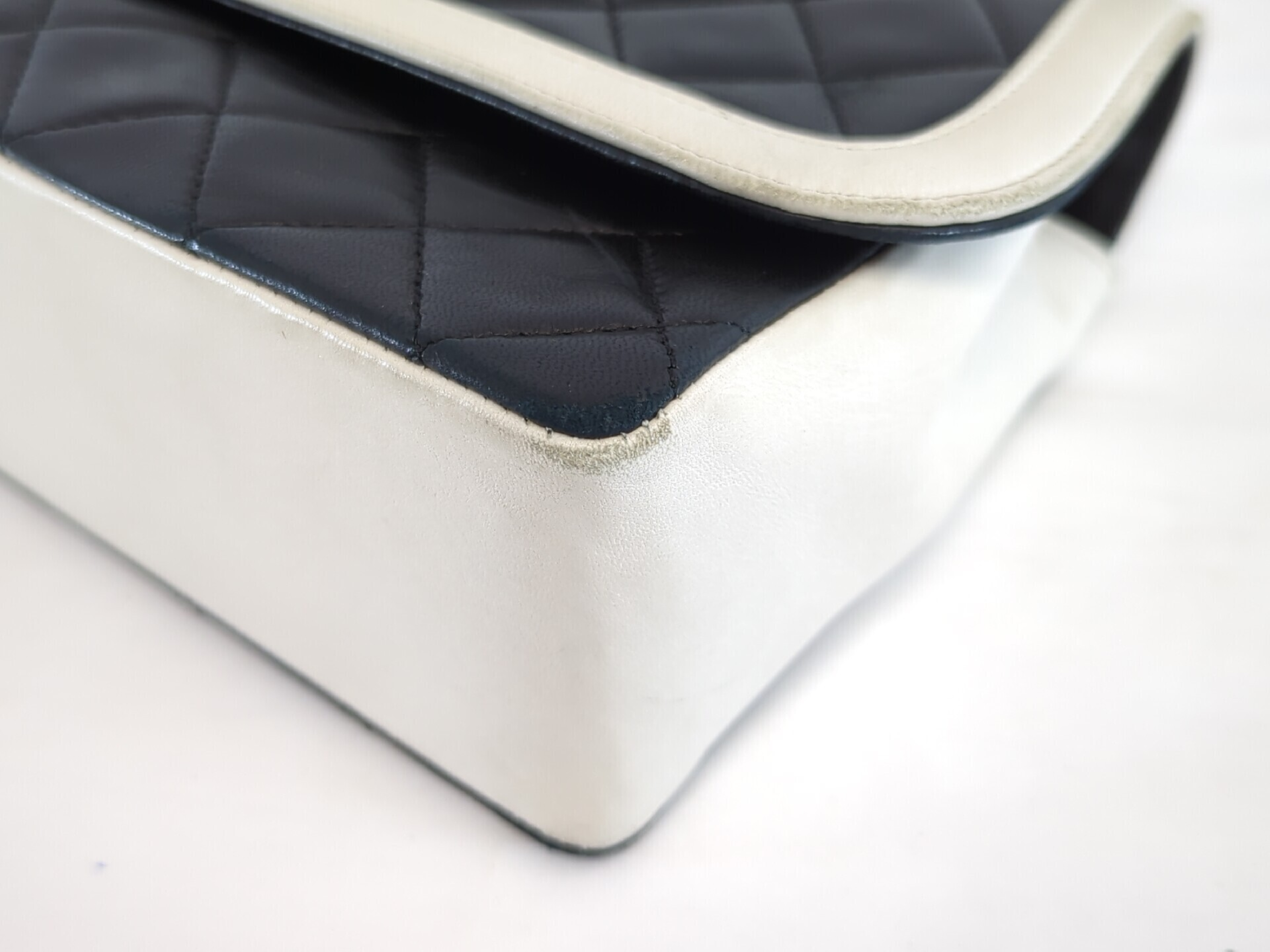 Lambskin Mini Matelassé Bicolor Shoulder Bag with Pouch (Series 1) — view 4