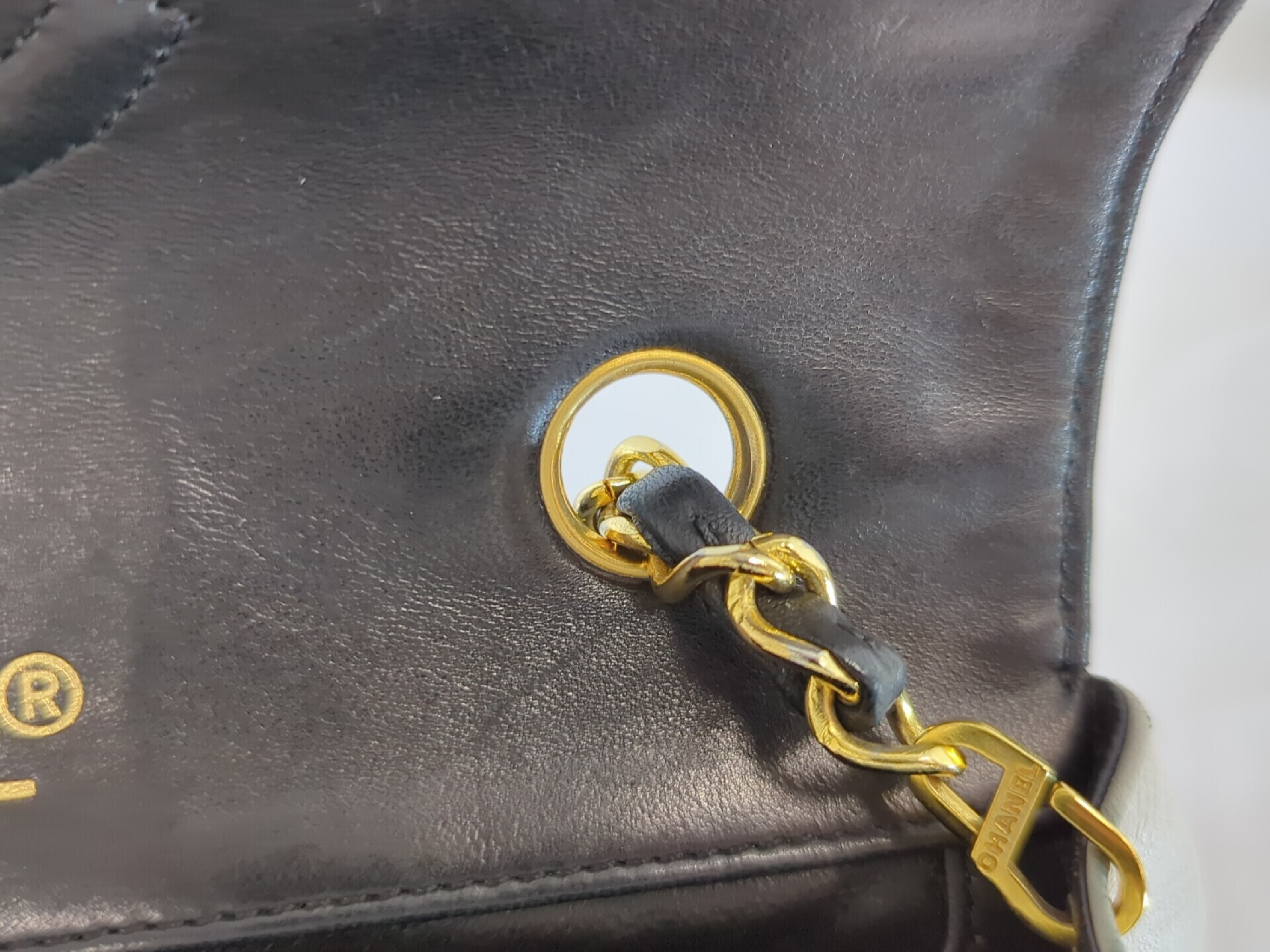 Lambskin Mini Matelassé Bicolor Shoulder Bag with Pouch (Series 1) — view 8