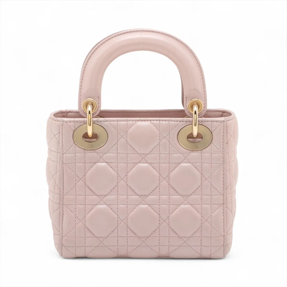 Cannage Lady Dior Mini Leather 2WAY Handbag Pink — view 2