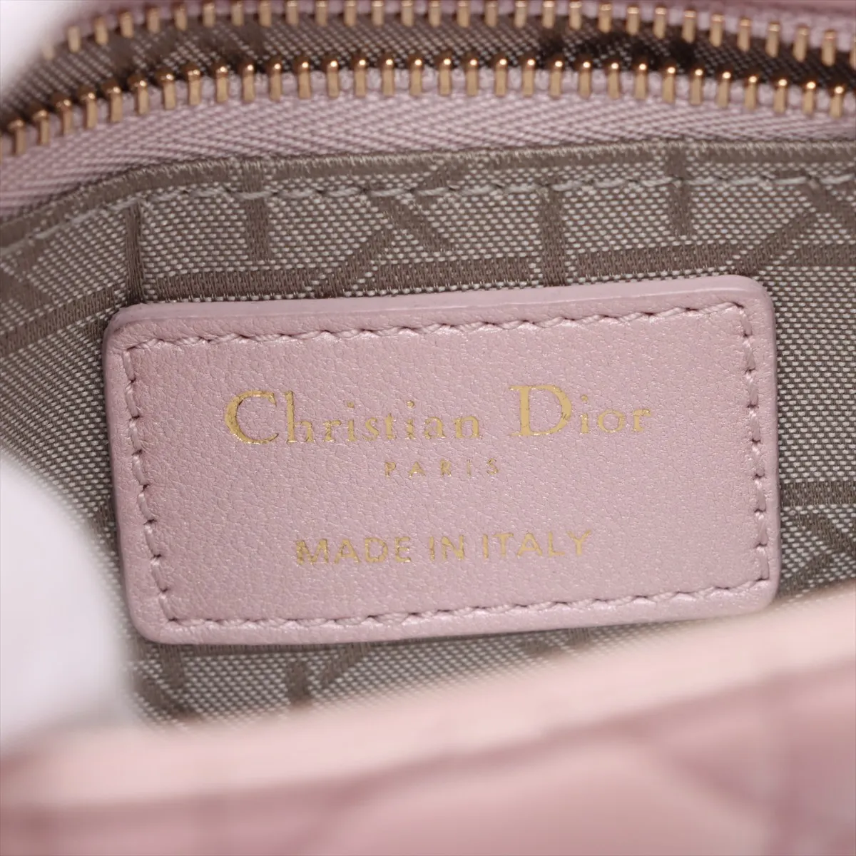 Cannage Lady Dior Mini Leather 2WAY Handbag Pink — view 10