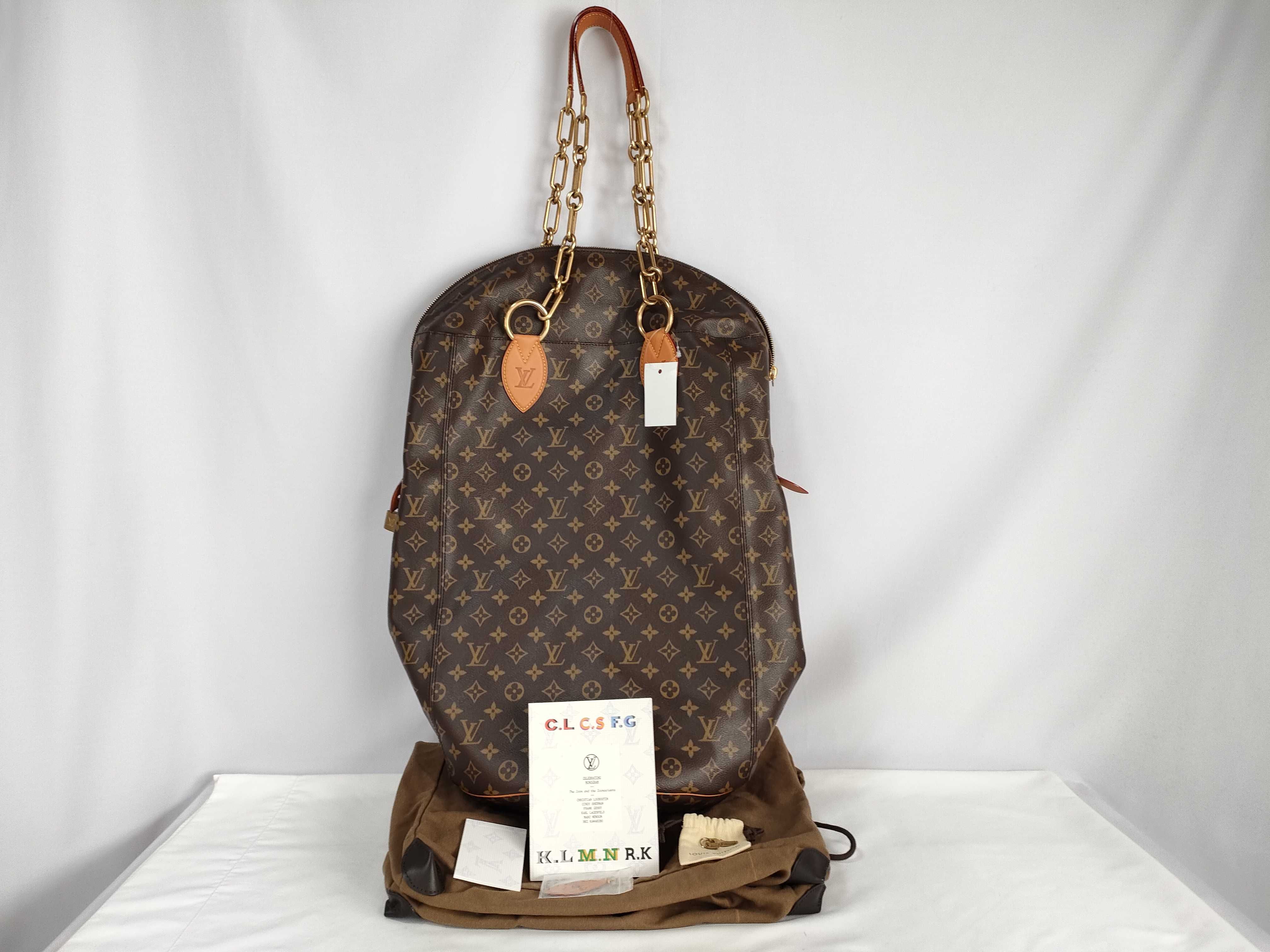Monogram Karl Lagerfeld Collaboration Perforated Bag GM (Zipper torn) Tote Bag