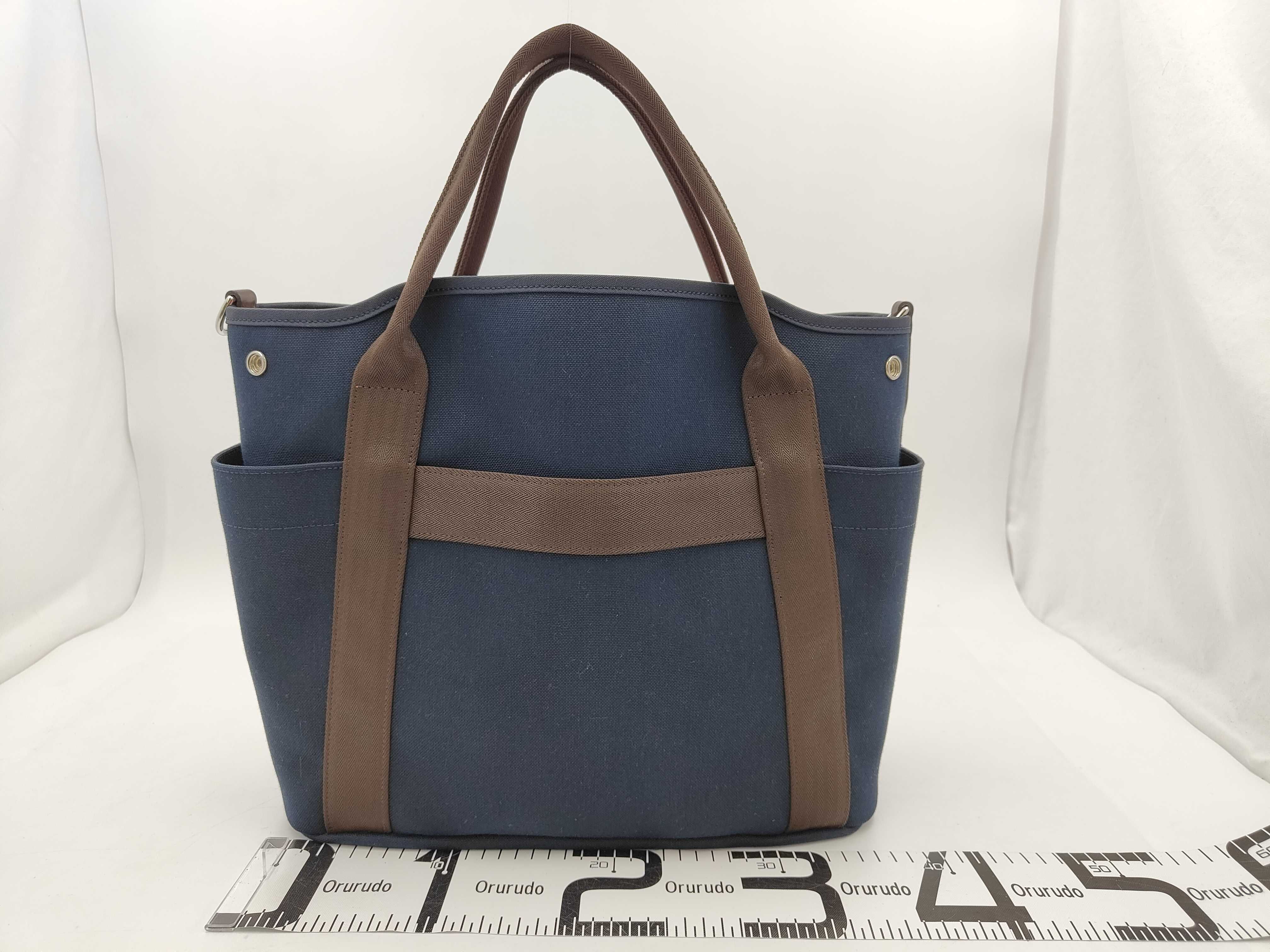 Sac de Pansage Canvas Navy Tote Bag — view 2