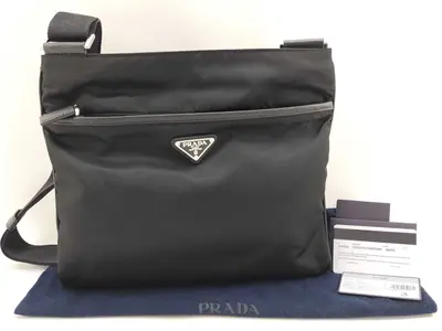 Nylon Prada Tessuto x Saffiano Shoulder Bag Black 2VH053 Shoulder Bag