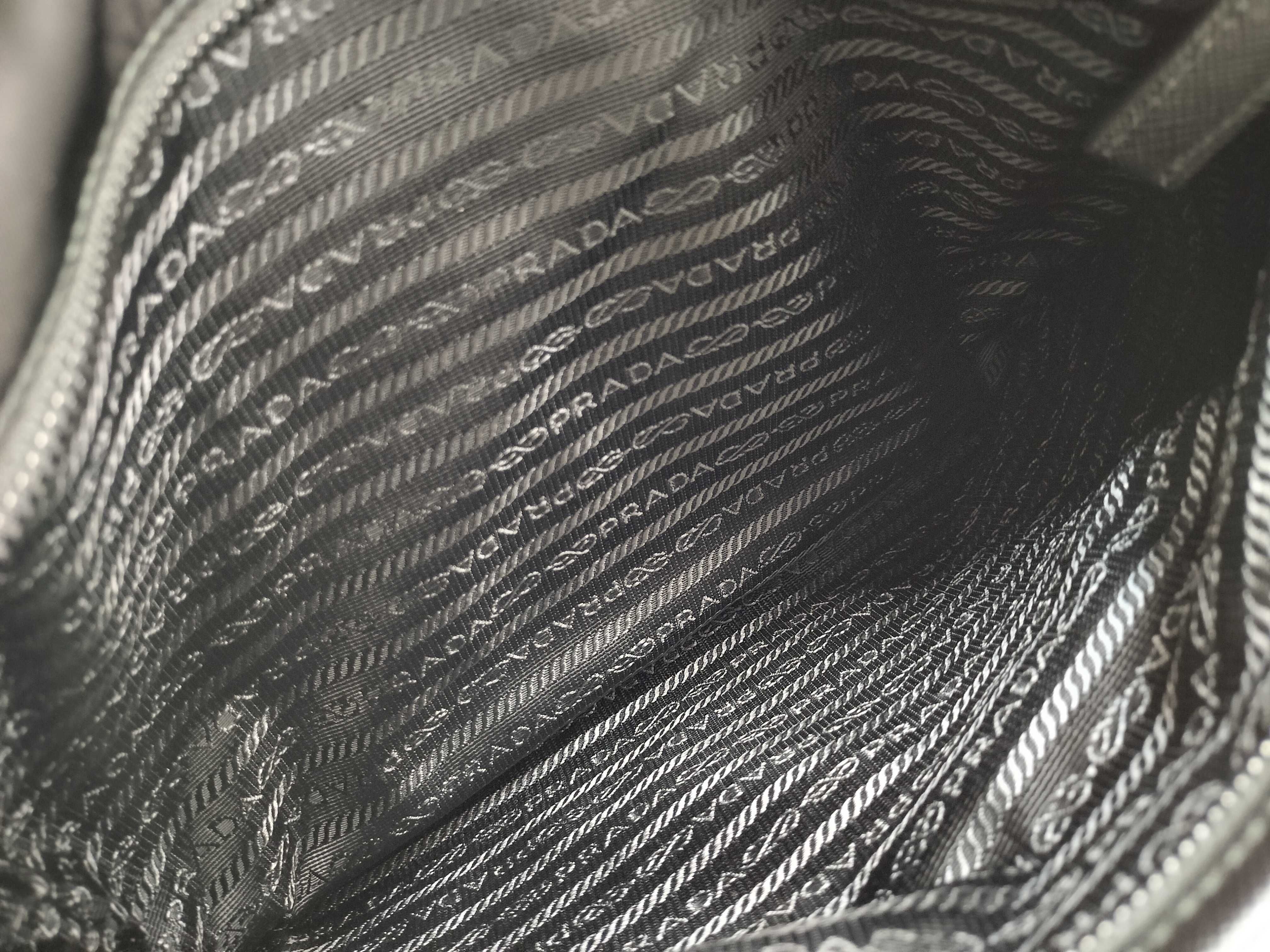 Nylon Prada Tessuto x Saffiano Shoulder Bag Black 2VH053 Shoulder Bag — view 15
