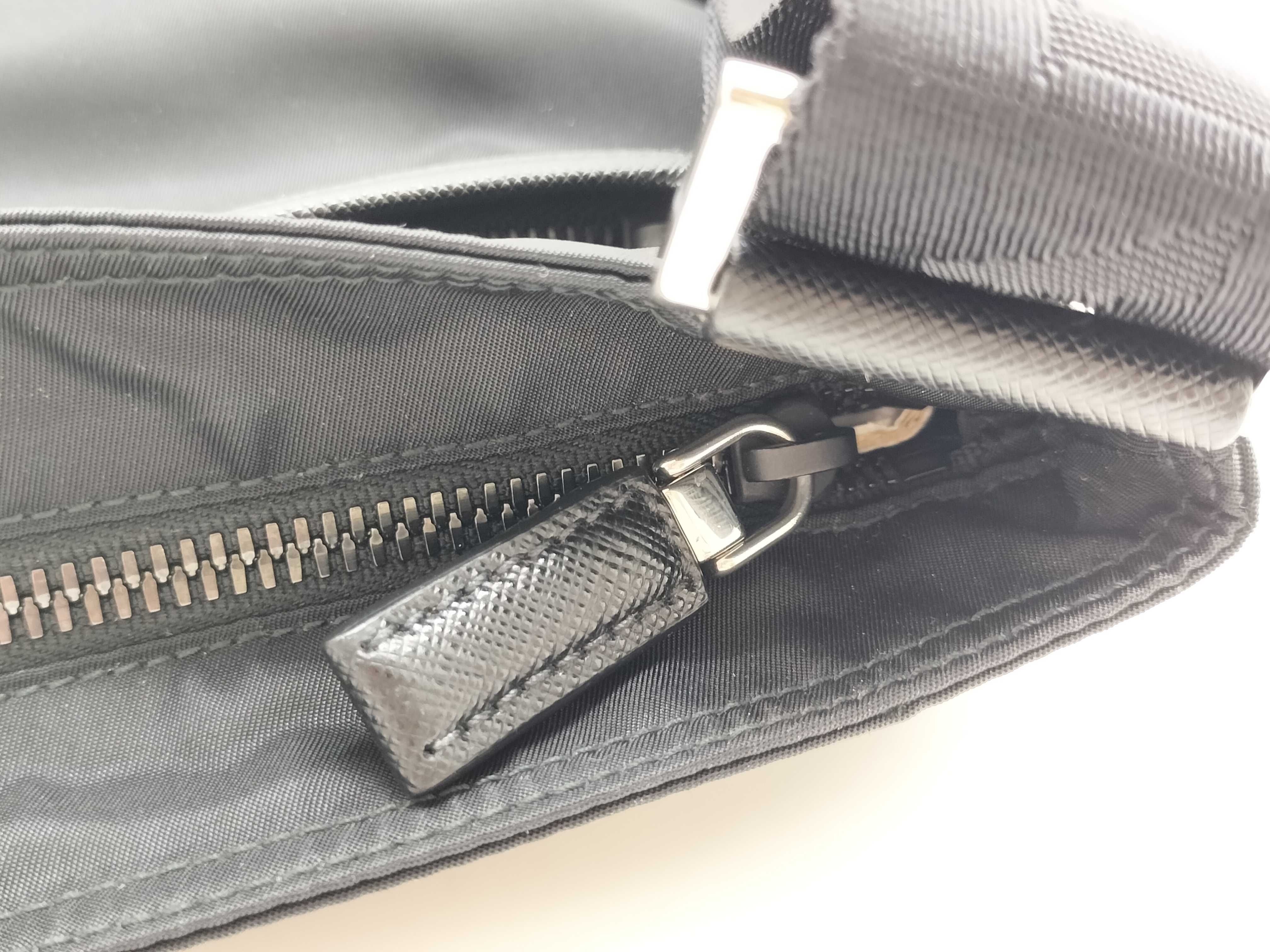 Nylon Prada Tessuto x Saffiano Shoulder Bag Black 2VH053 Shoulder Bag — view 9