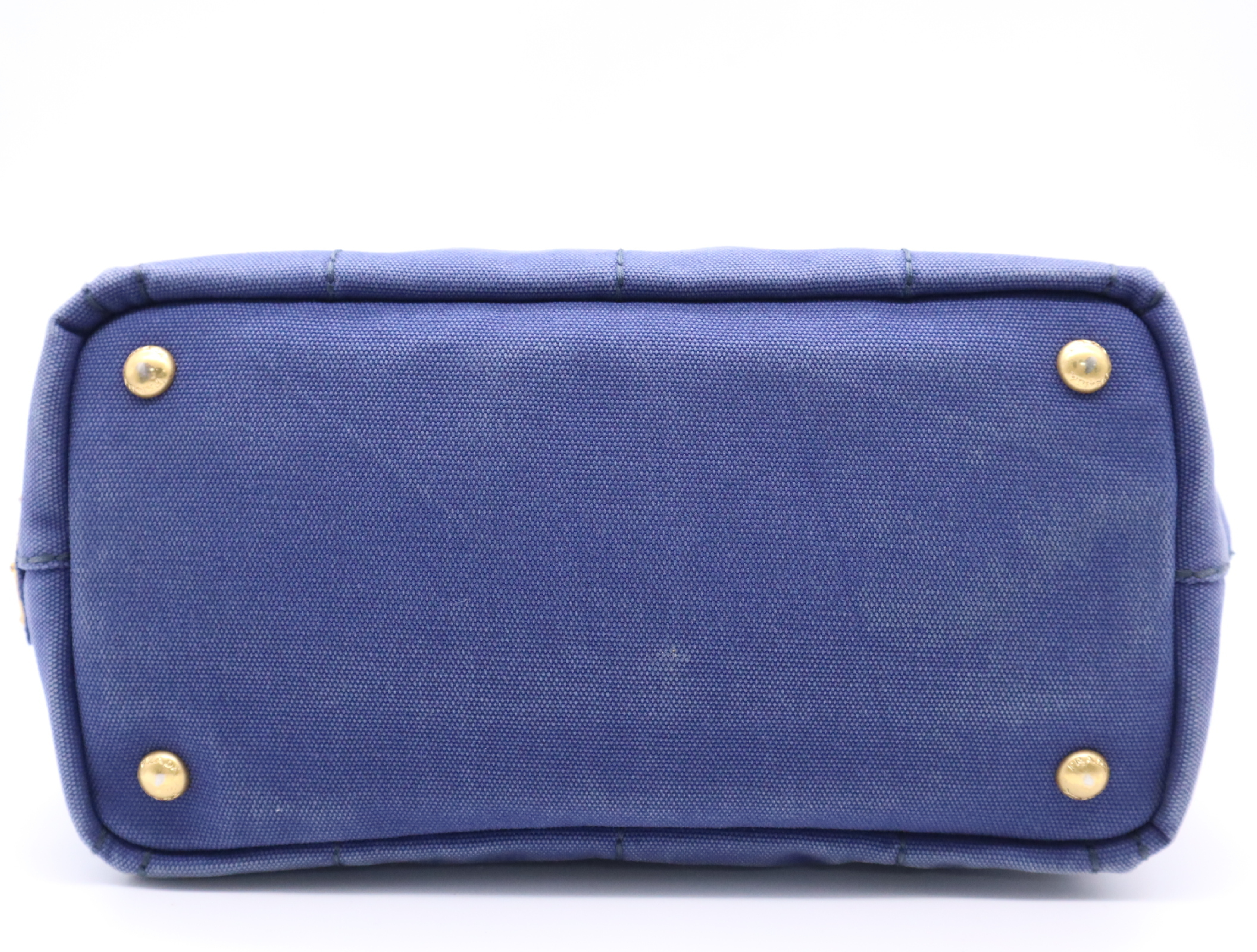 Canvas Canapa 2-Way Handbag (Blue) with Shoulder Strap and Dust Bag — view 4