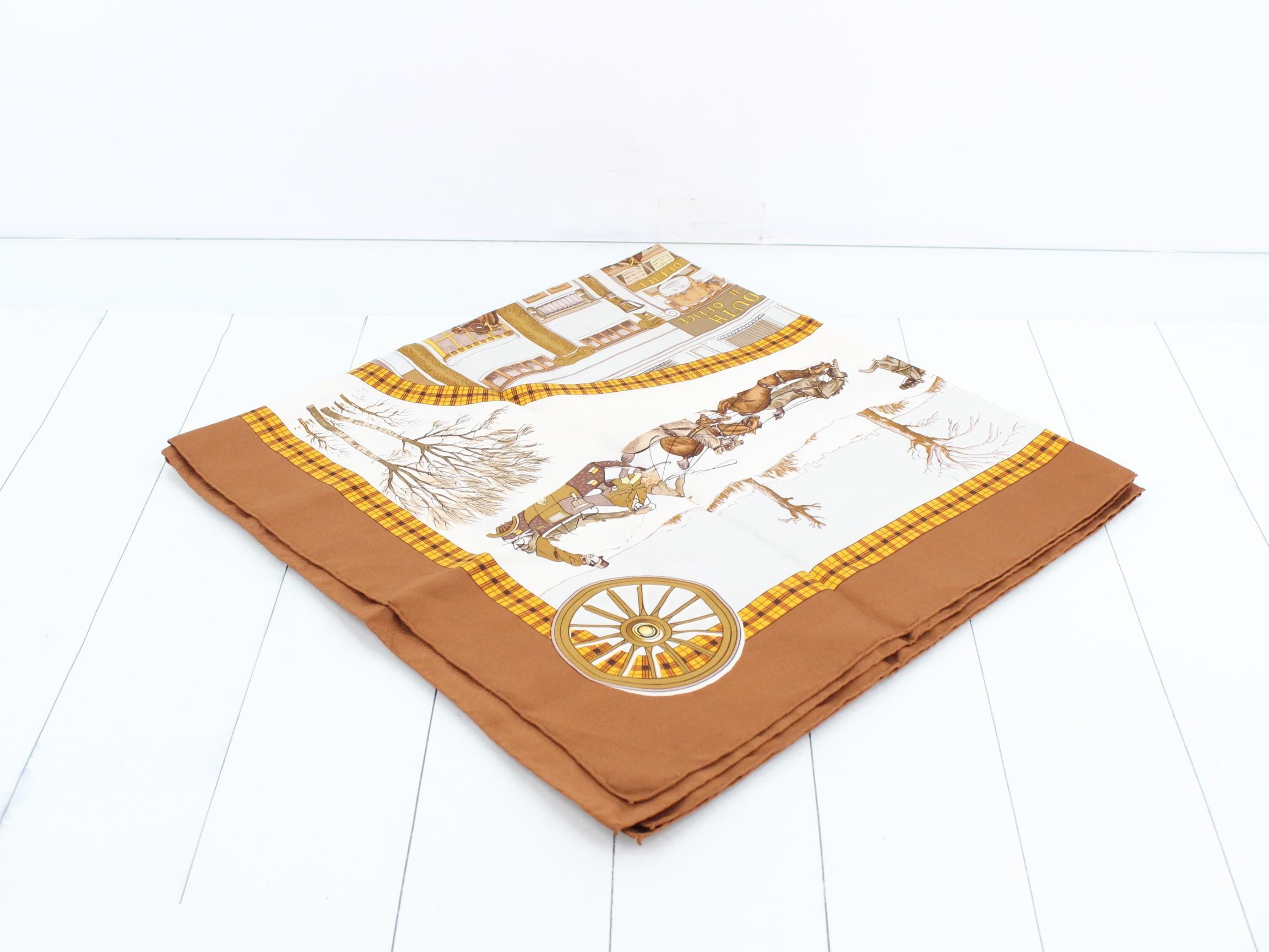 Carré 90 Winter Mail Coach Silk Scarf — view 2