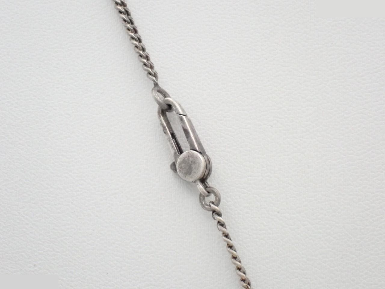 Diamante 925 Sterling Silver Necklace, 18.2g, Box, Pouch, Chain approx. 60cm — view 2