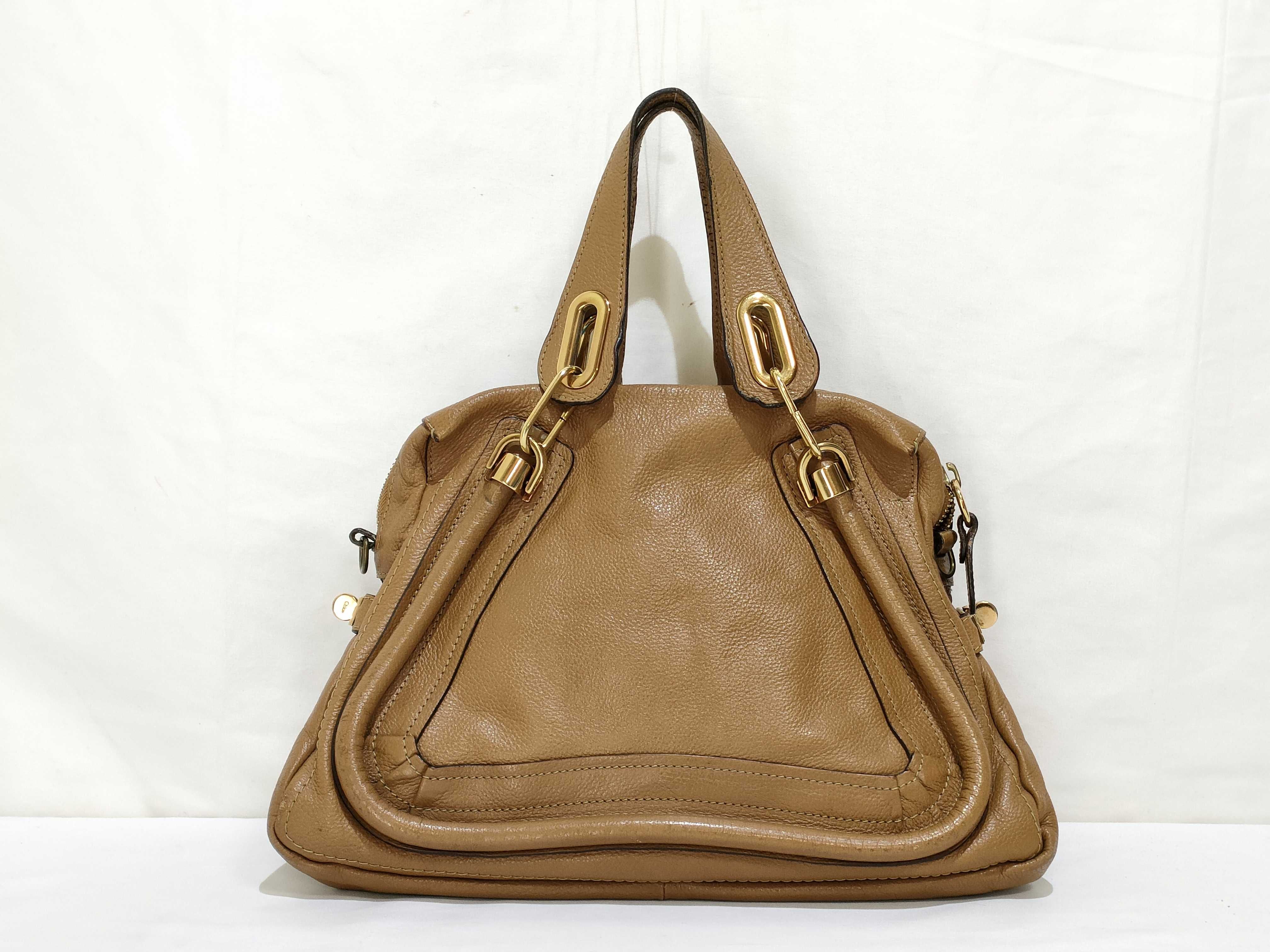 Paraty Handbag, Leather, Camel