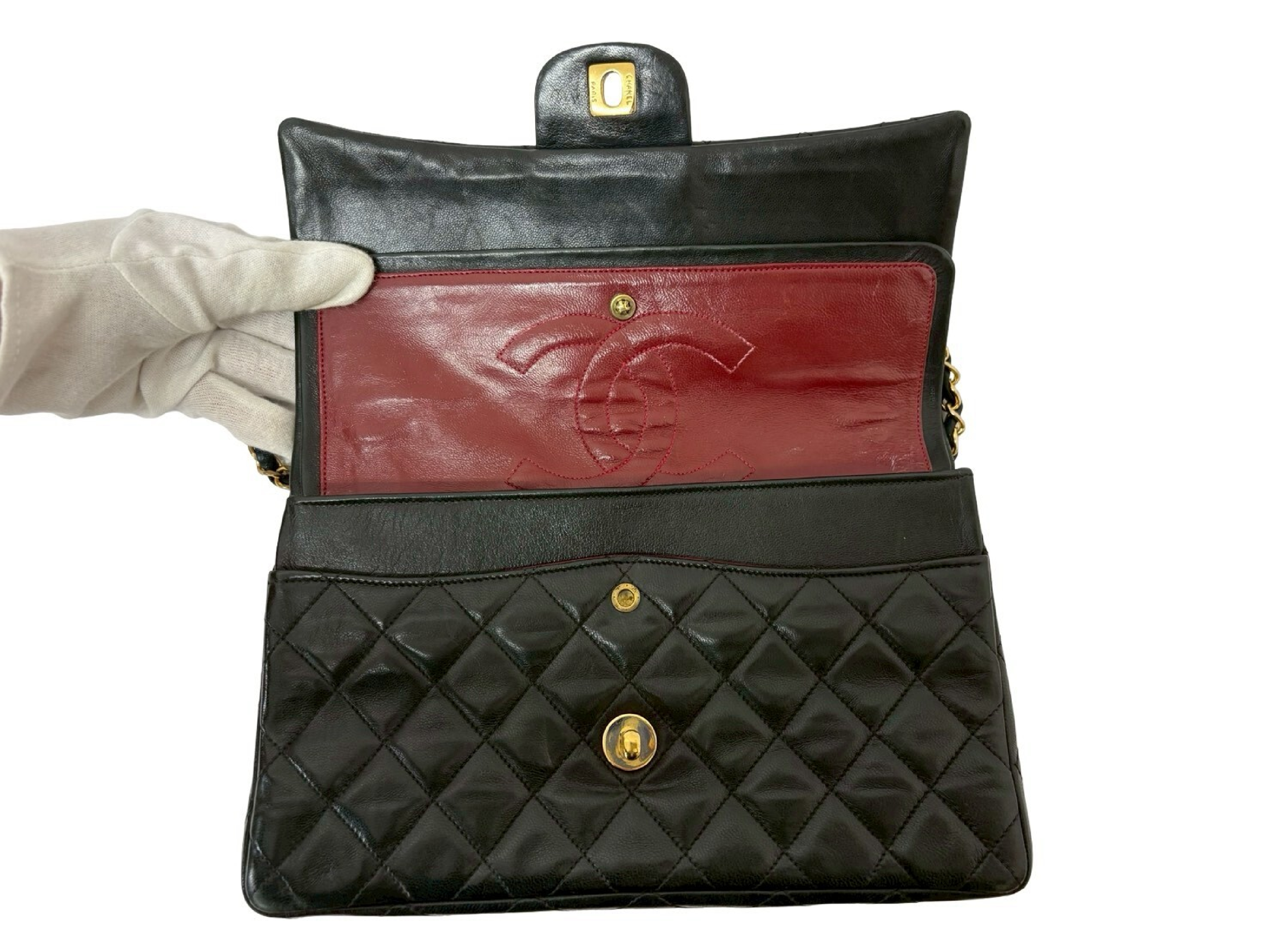 Matelassé Double Flap Shoulder Bag — view 8
