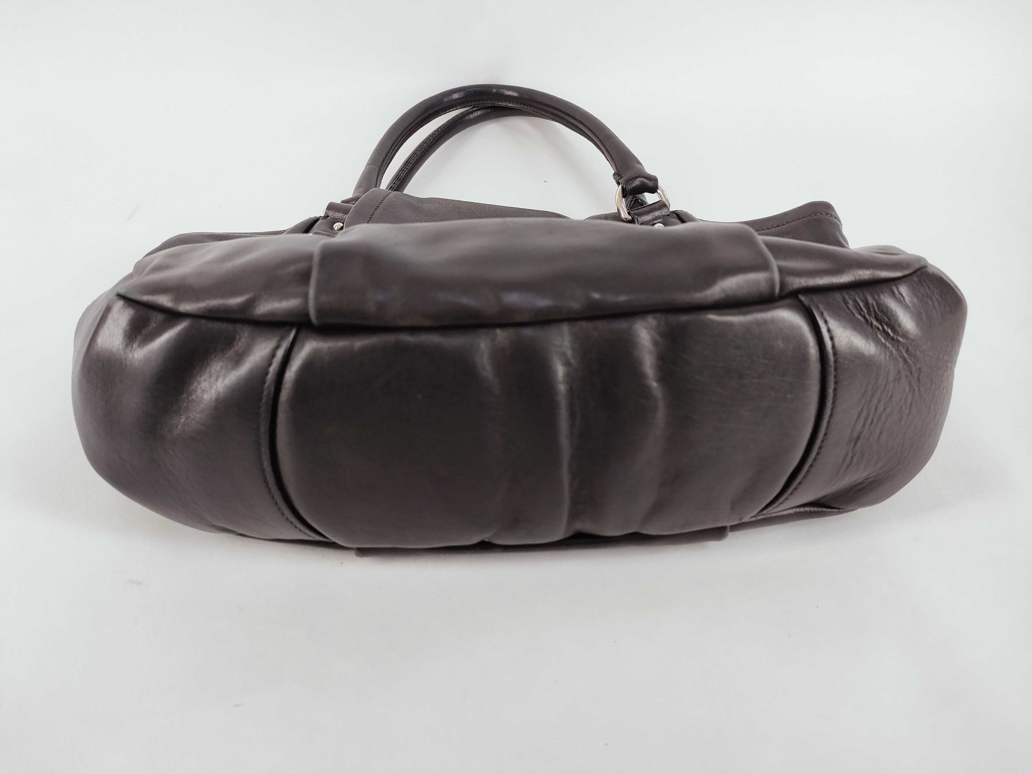 handbag, leather, black, with name tag. — view 7