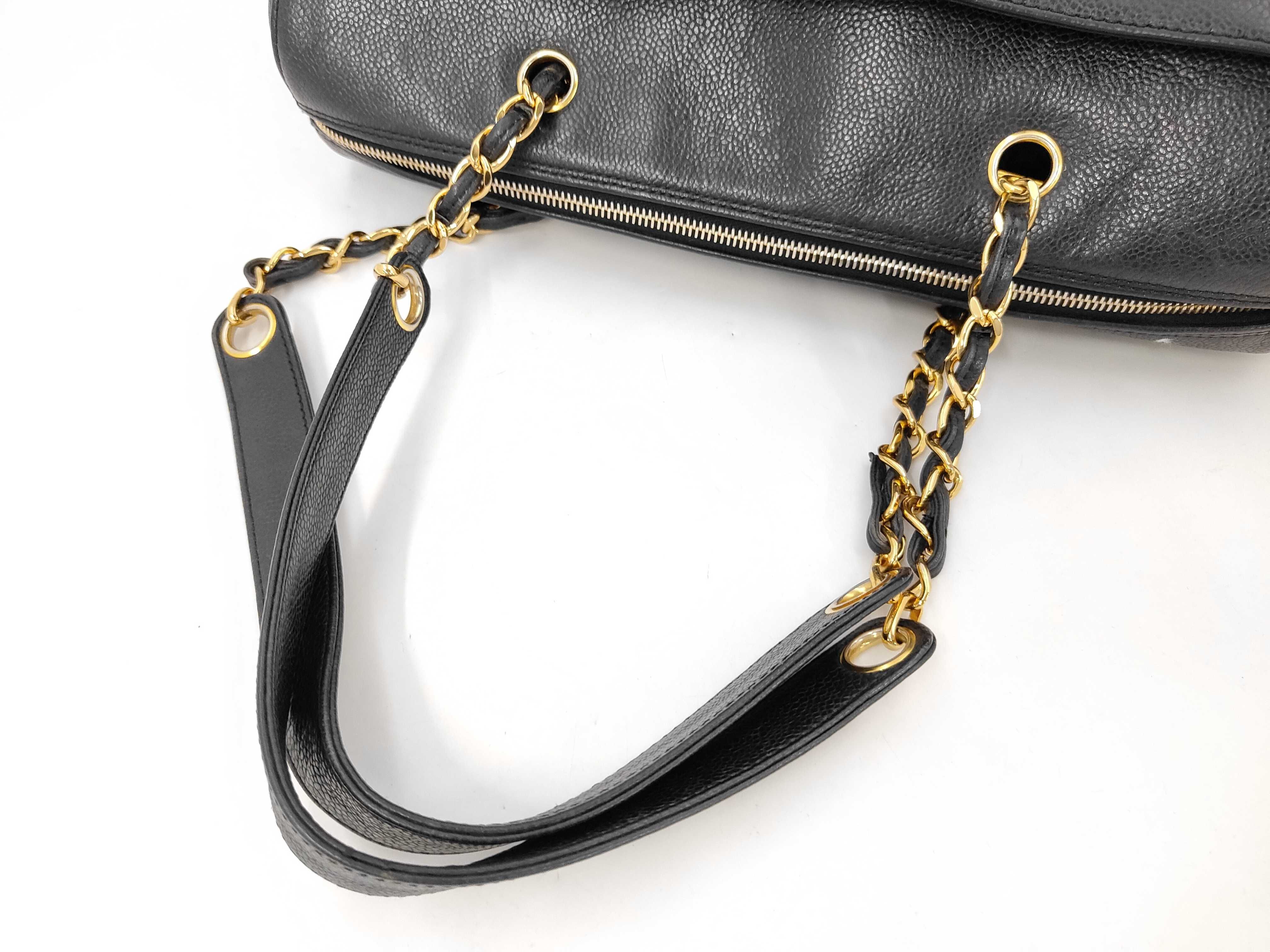 Chain Shoulder Caviar Skin Black No. 5 Bag — view 5