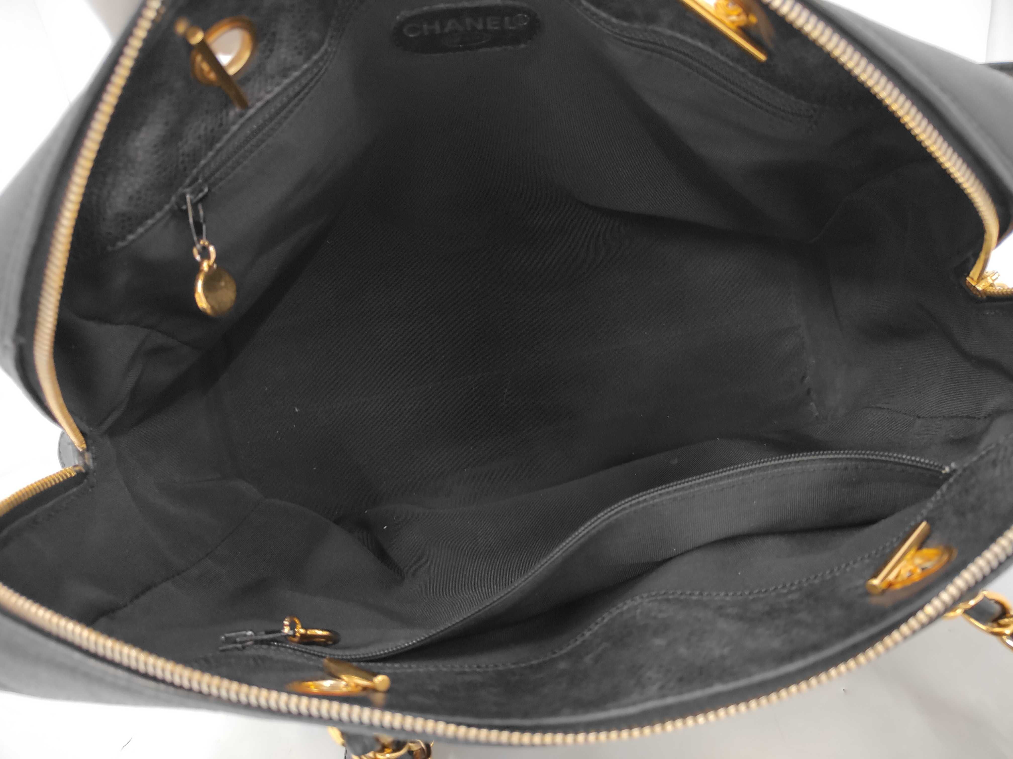 Chain Shoulder Caviar Skin Black No. 5 Bag — view 9