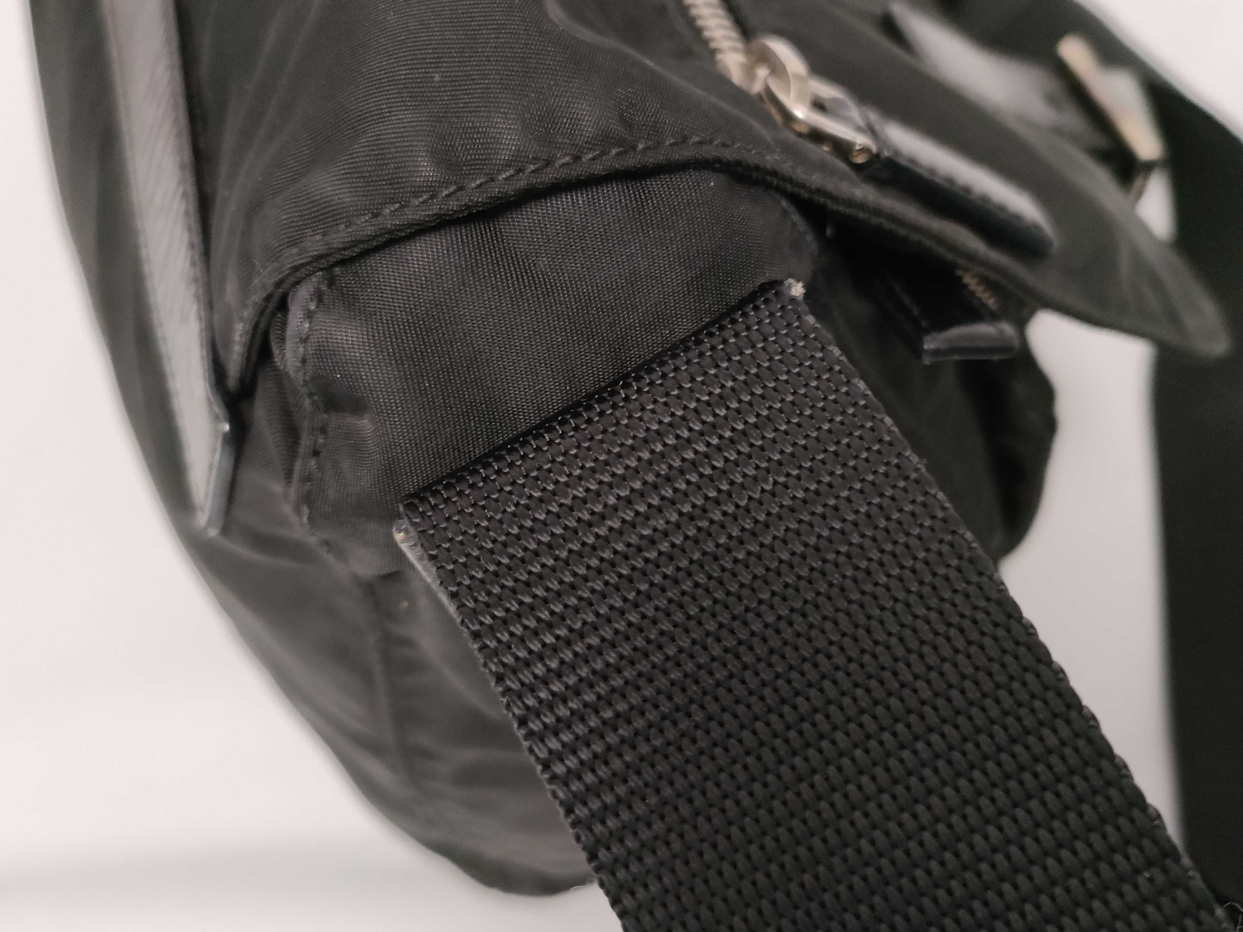 Nylon Shoulder Bag, Black — view 3