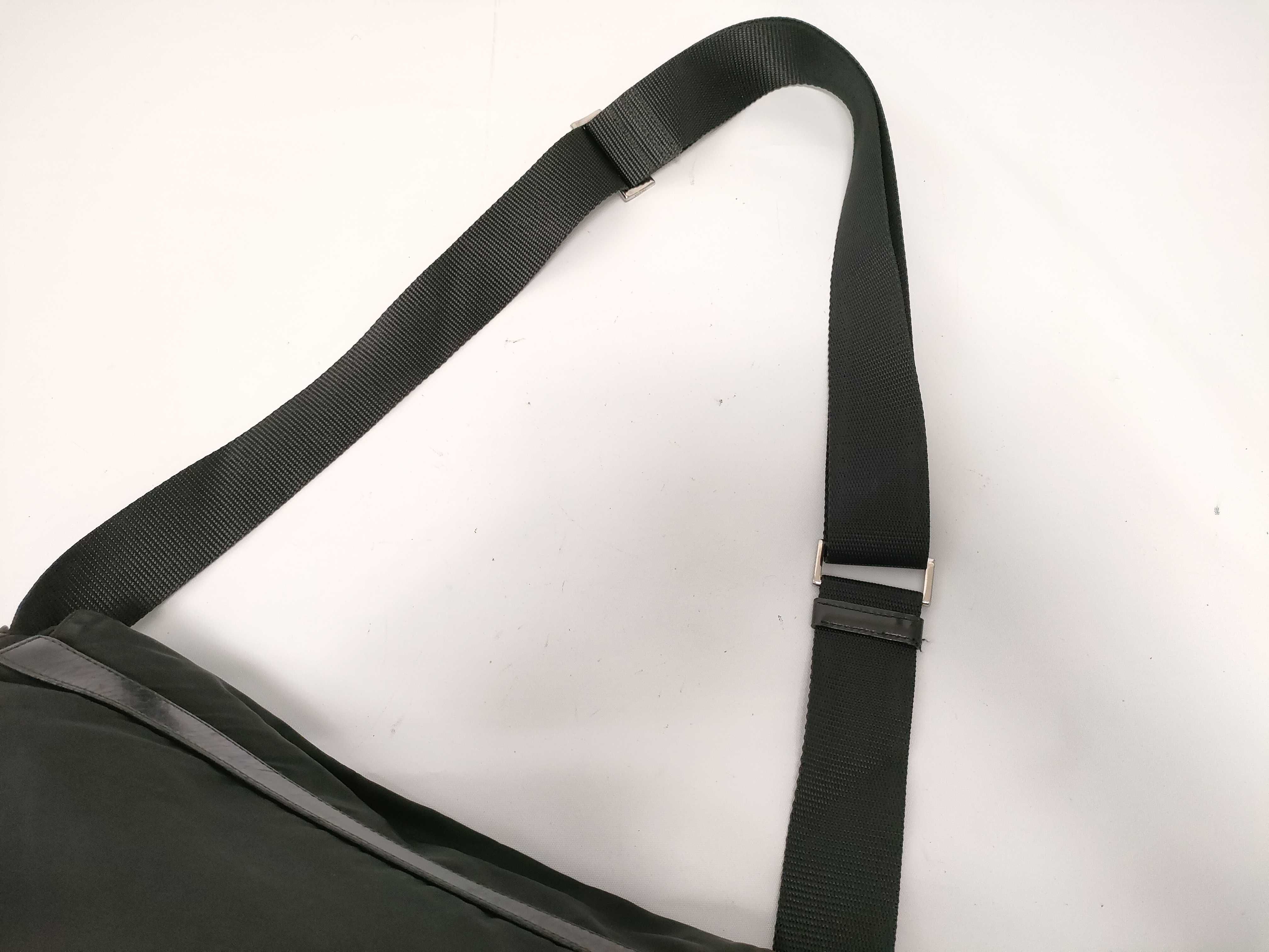 Nylon Shoulder Bag, Black — view 5
