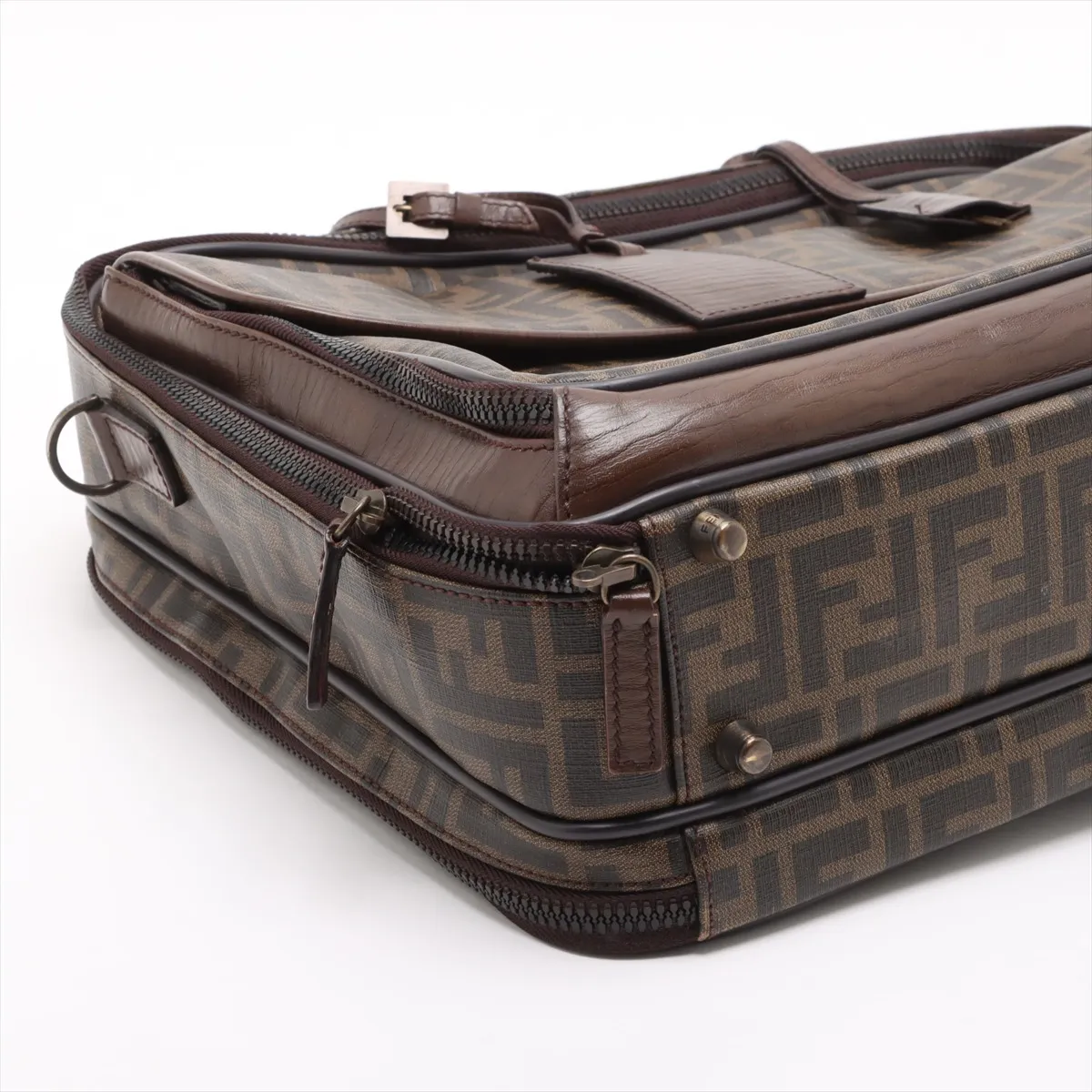 Zucca PVC x Leather 2WAY Handbag Brown — view 4