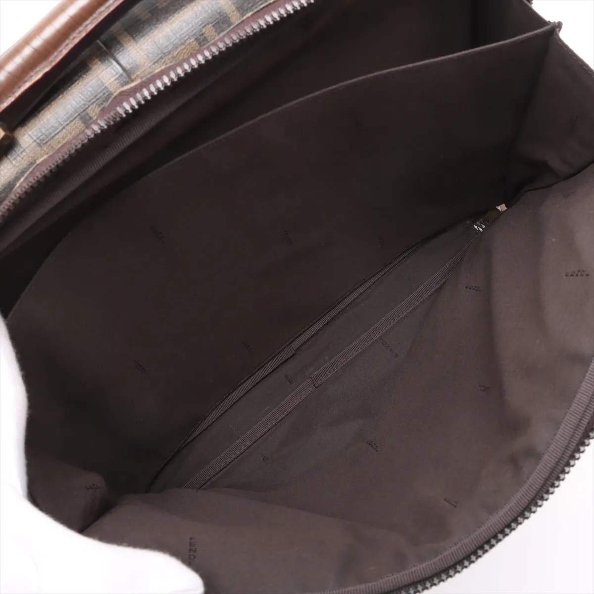 Zucca PVC x Leather 2WAY Handbag Brown — view 8