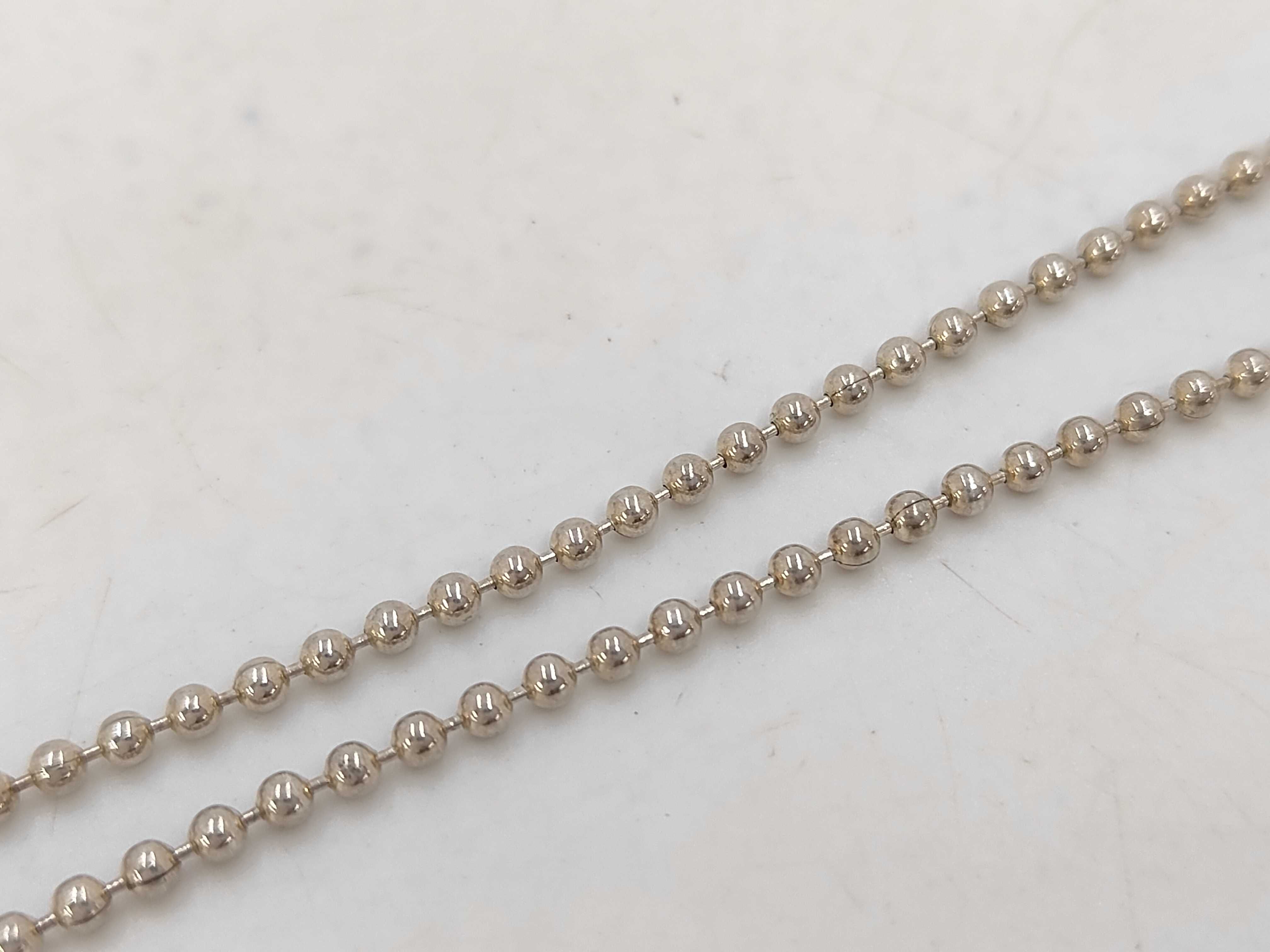 Dog Tag Plate Necklace (925 Sterling Silver) — view 5